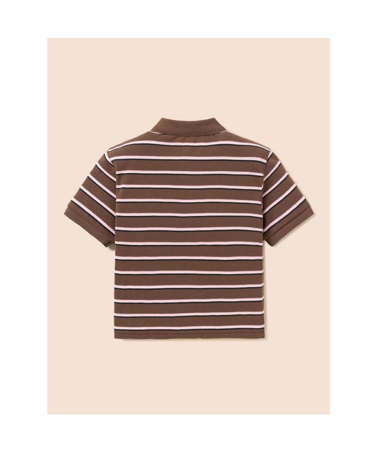 빈폴 키즈(BEANPOLE KIDS) 여아 스트라이프 반소매 피케티셔츠  브릭 (BI5742G03C) (BI5742G03C) (BI5742G03C)
