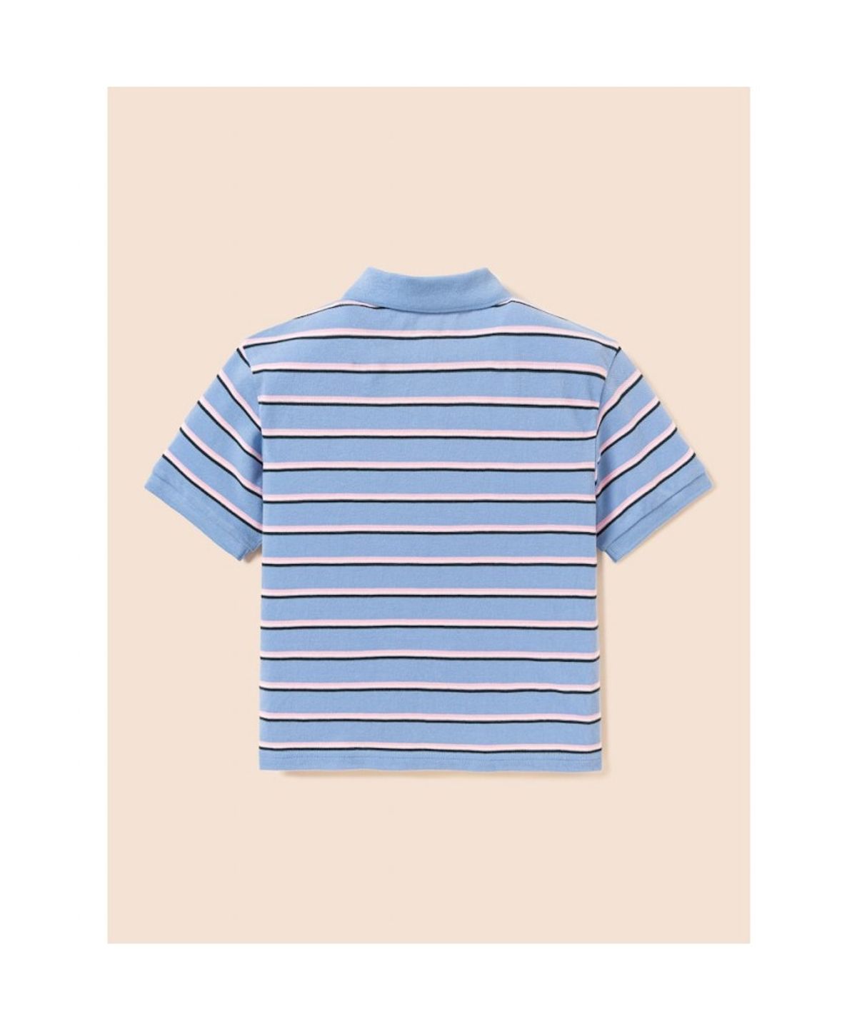 빈폴 키즈(BEANPOLE KIDS) 여아 스트라이프 반소매 피케티셔츠  스카이 블루 (BI5742G03Q) (BI5742G03Q) (BI5742G03Q)