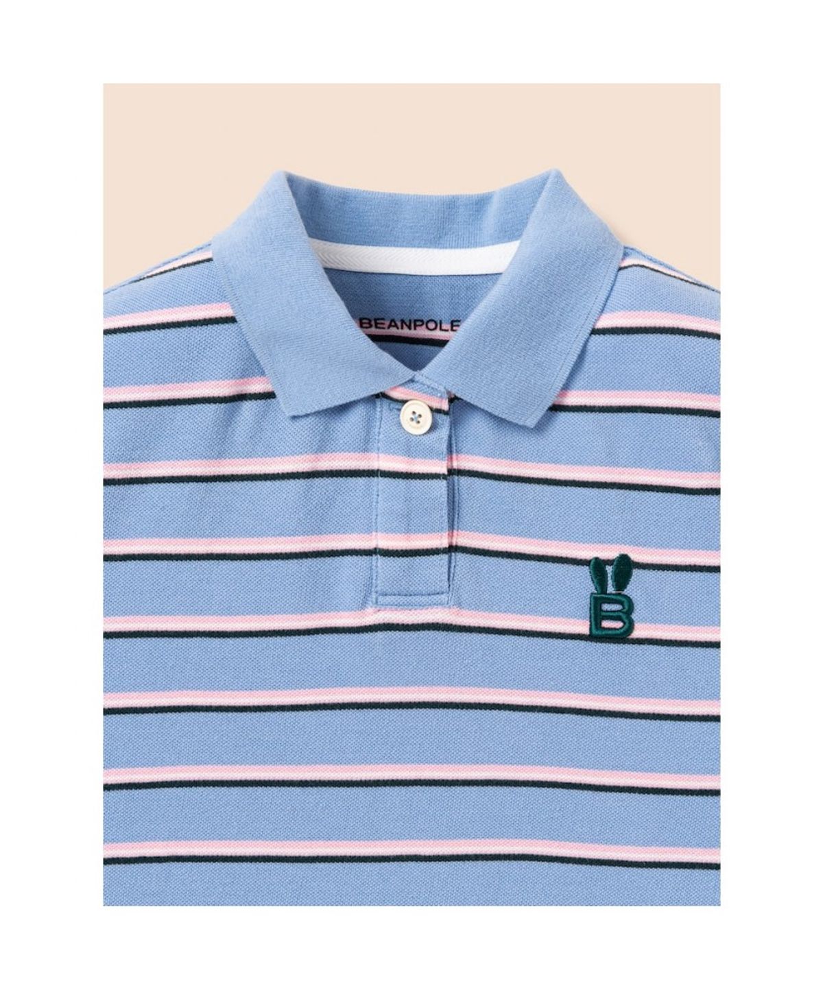 빈폴 키즈(BEANPOLE KIDS) 여아 스트라이프 반소매 피케티셔츠  스카이 블루 (BI5742G03Q) (BI5742G03Q) (BI5742G03Q)
