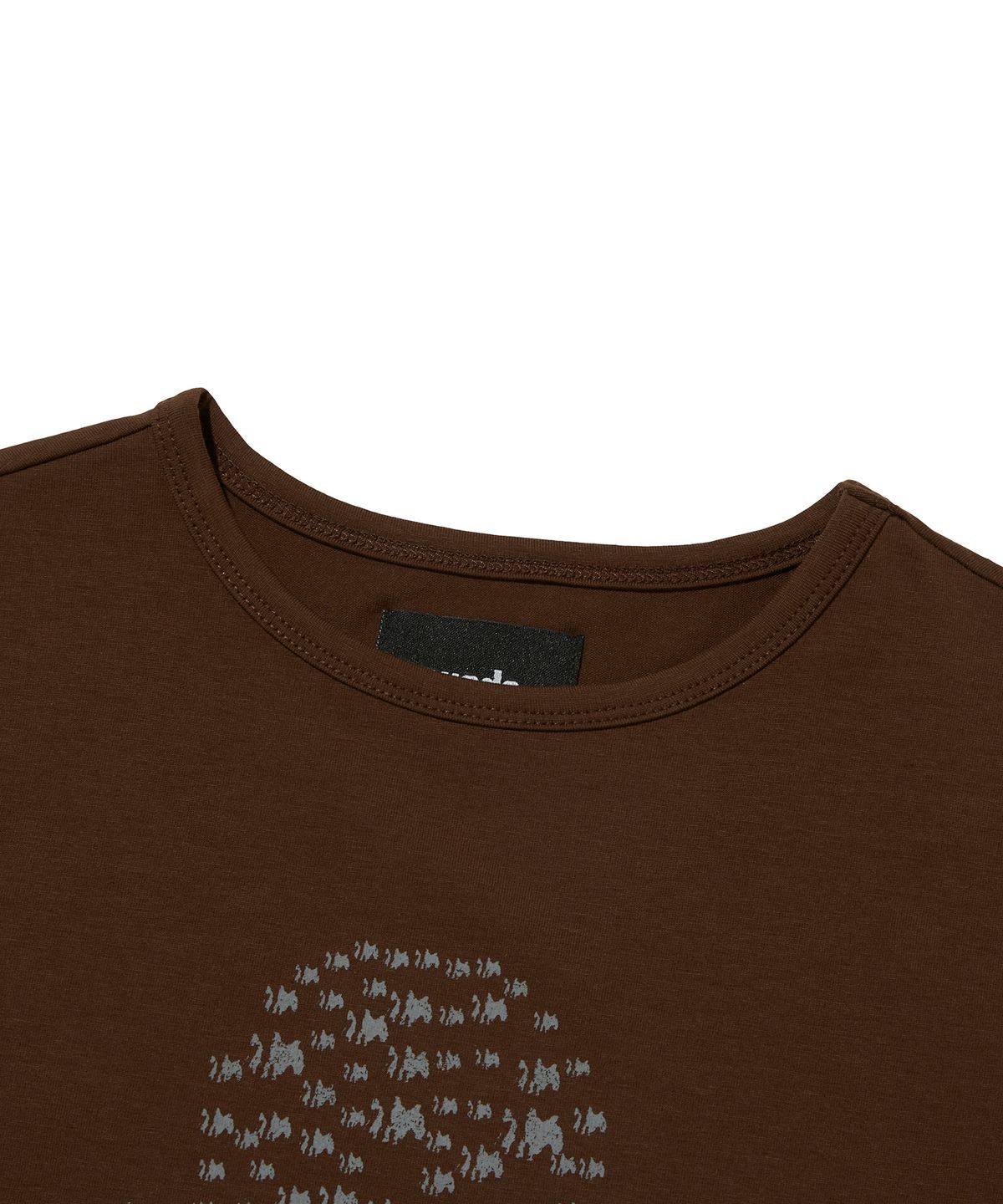 스웨이드(SUADE) ALBINO SKULL CROP TEE [BROWN]