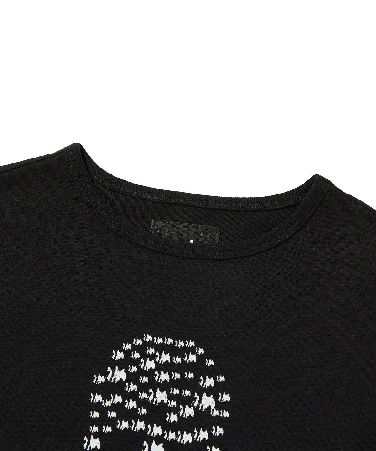 스웨이드(SUADE) ALBINO SKULL CROP TEE [BLACK]