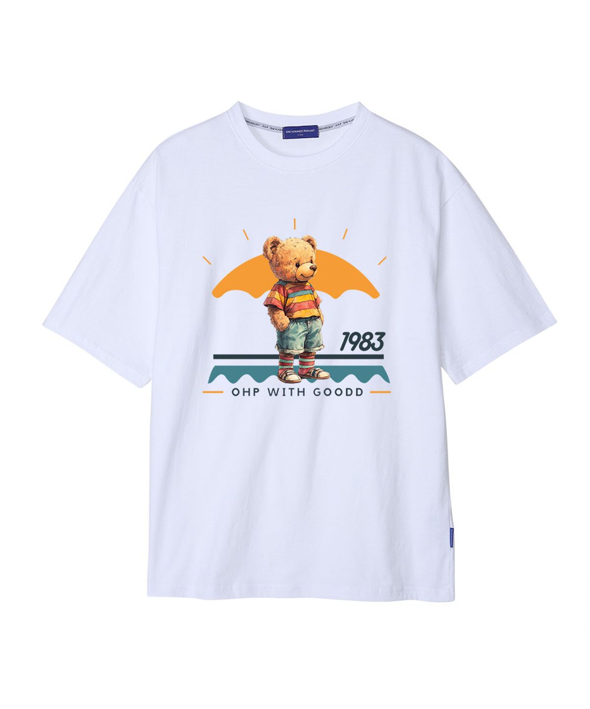 원헌드레드퍼센트(OHP) OHPxGOODD 1983 세미오버 반팔티