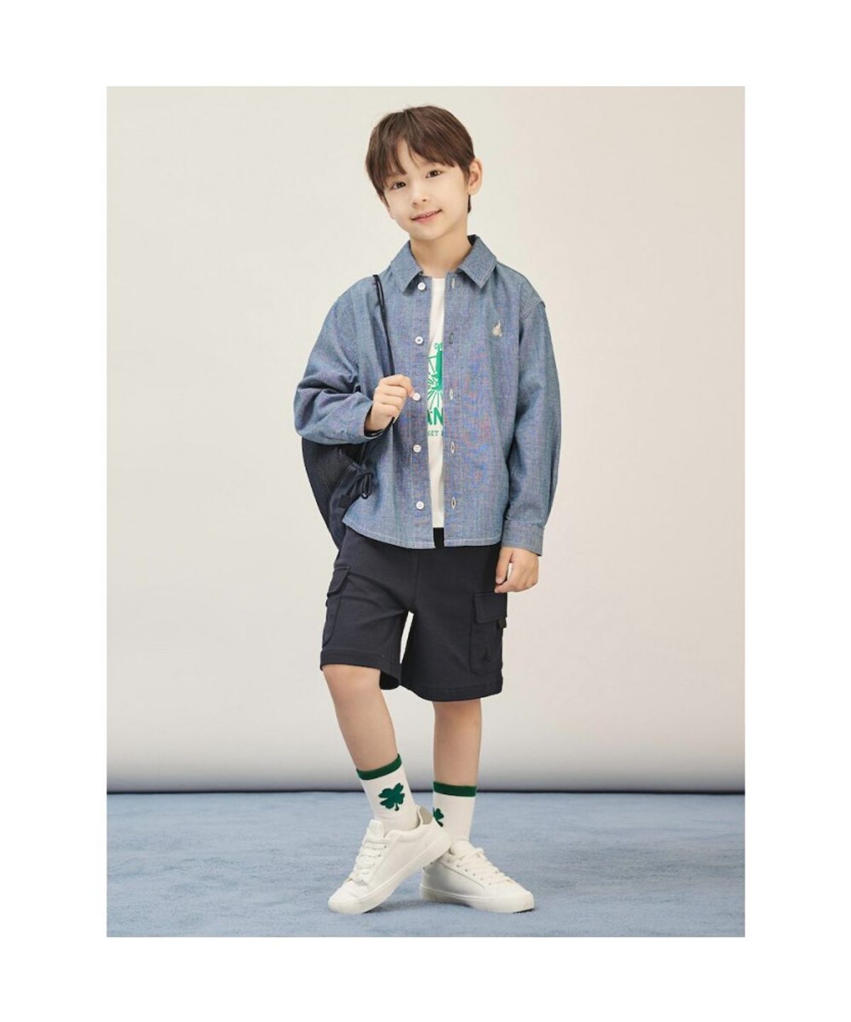 빈폴 키즈(BEANPOLE KIDS) 멀티 매쉬 스트링백  네이비 (BI57D2U01R) (BI57D2U01R) (BI57D2U01R)