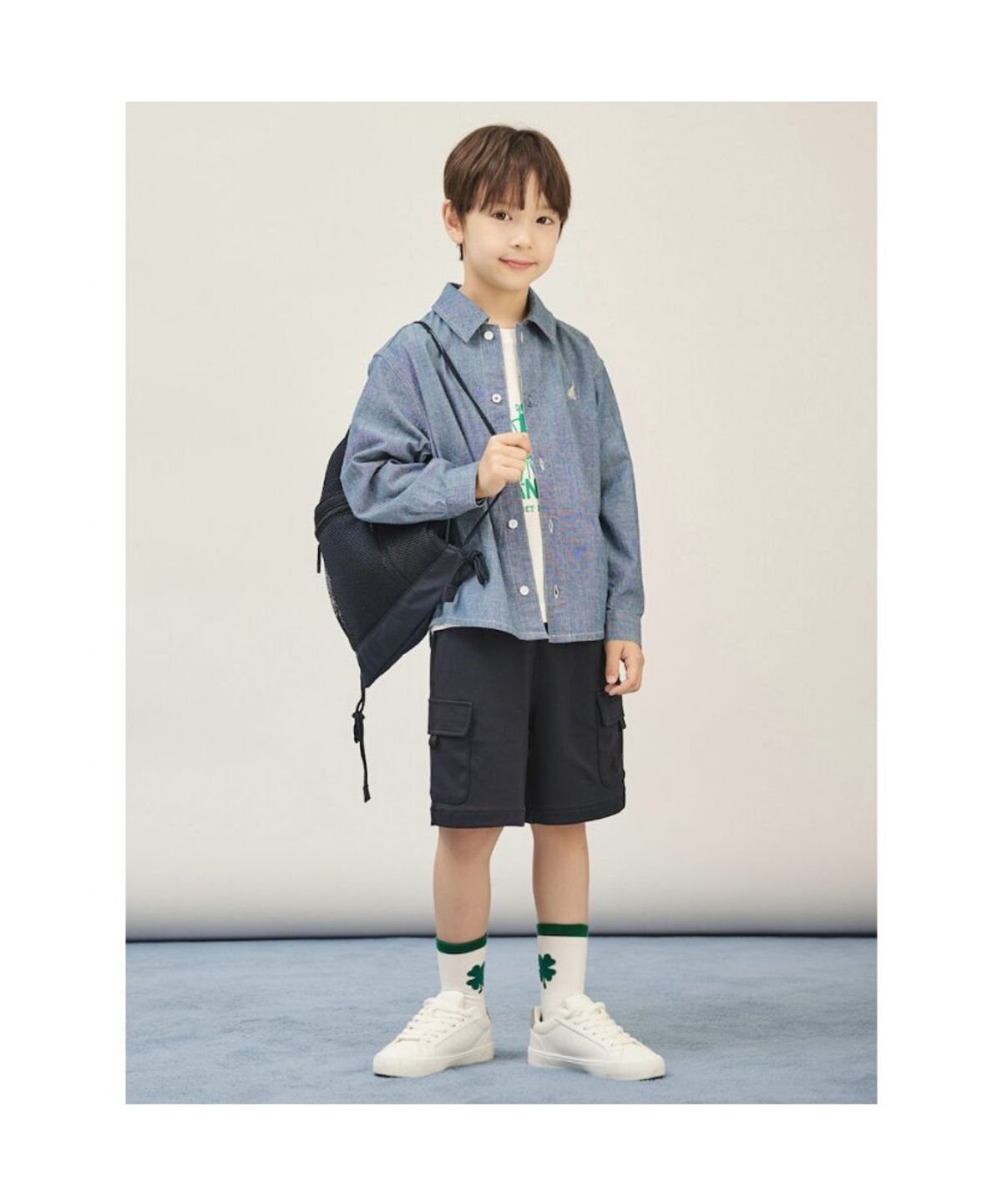 빈폴 키즈(BEANPOLE KIDS) 멀티 매쉬 스트링백  네이비 (BI57D2U01R) (BI57D2U01R) (BI57D2U01R)