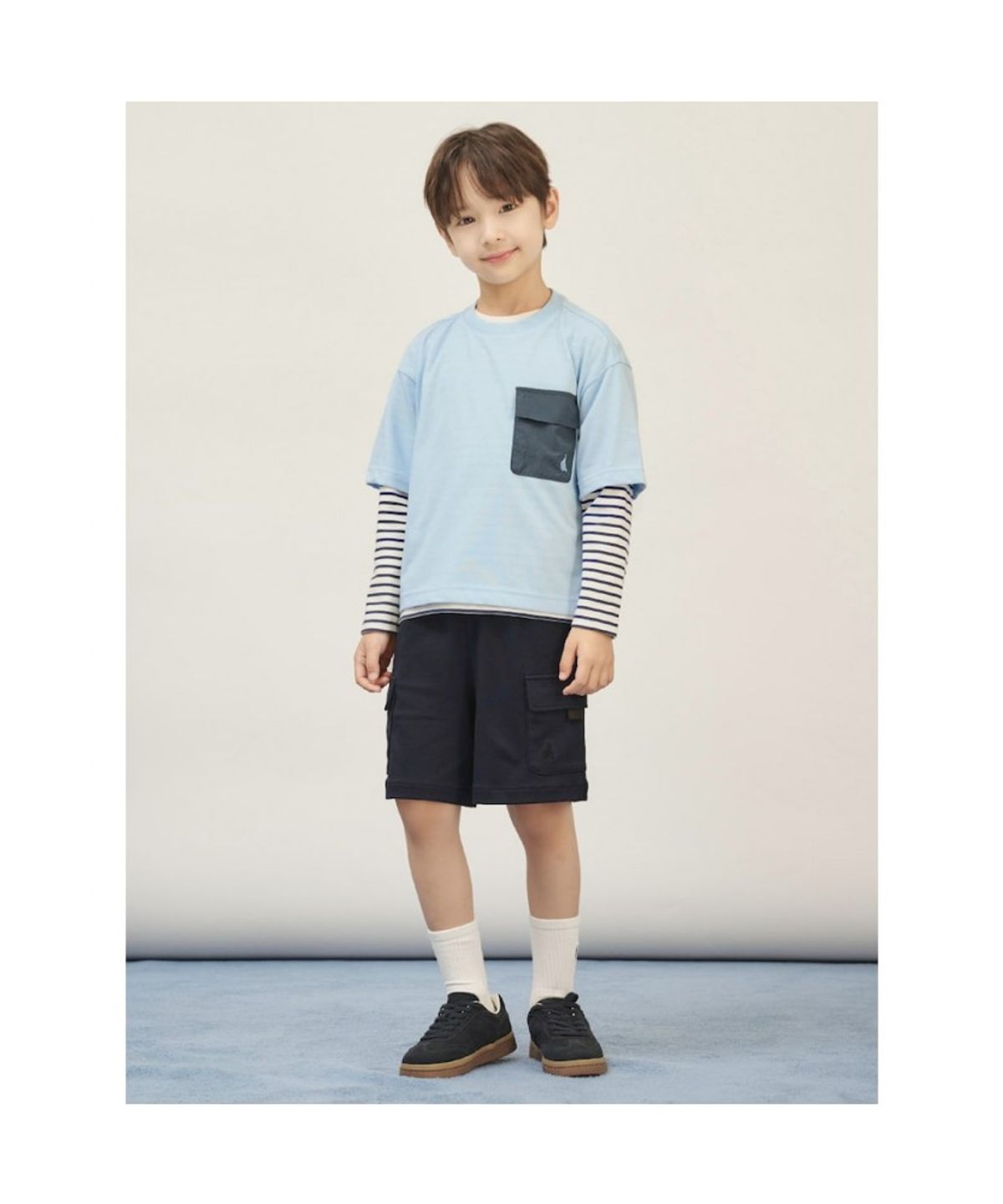 빈폴 키즈(BEANPOLE KIDS) 저지 카고 반바지  네이비 (BI5725U02R) (BI5725U02R) (BI5725U02R)