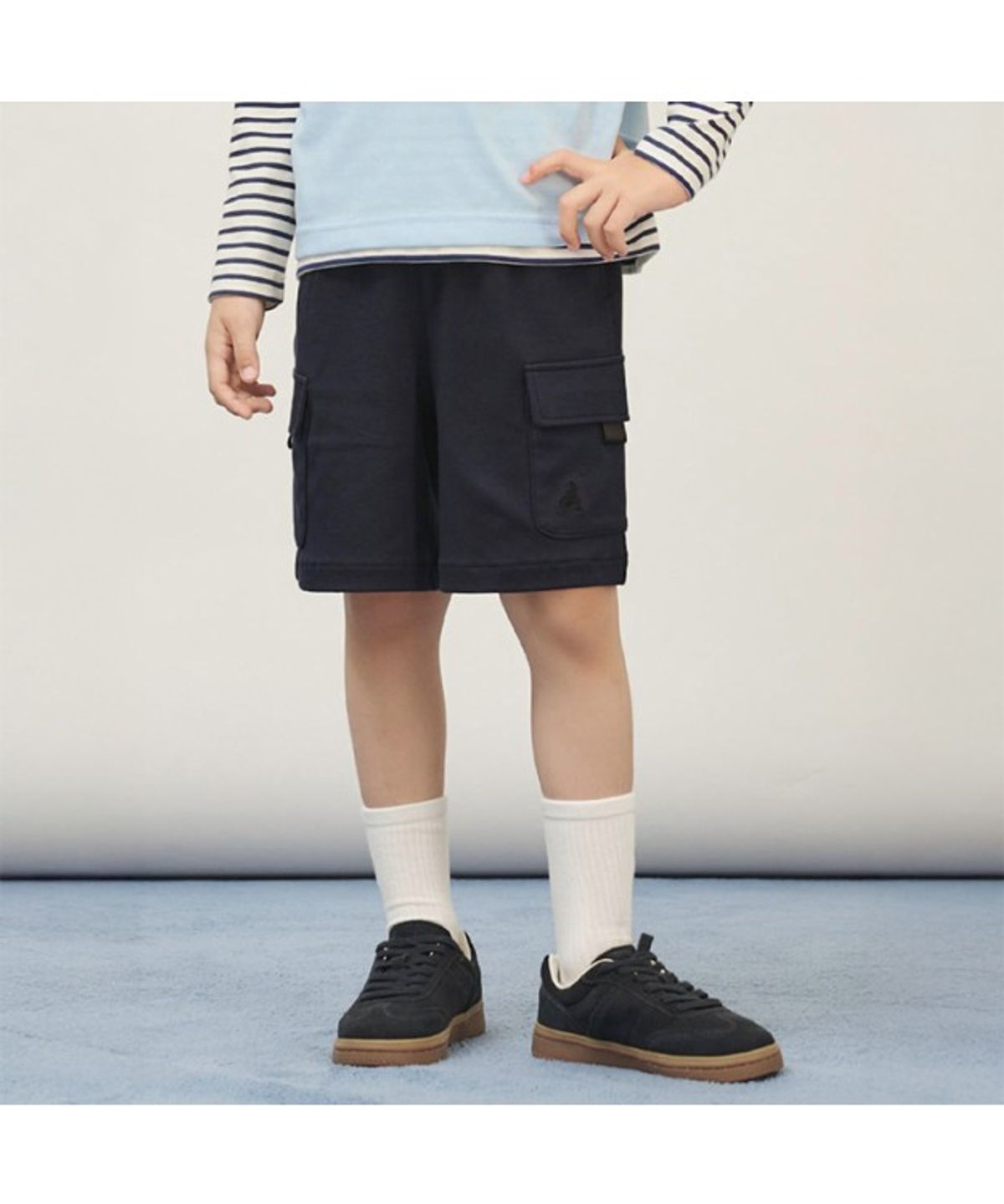 빈폴 키즈(BEANPOLE KIDS) 저지 카고 반바지  네이비 (BI5725U02R) (BI5725U02R) (BI5725U02R)