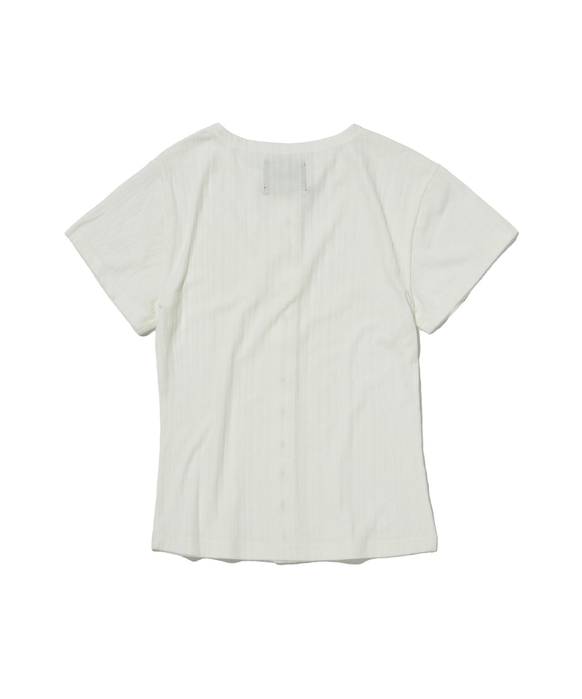 스웨이드(SUADE) BUTTON CROP TEE [IVORY]