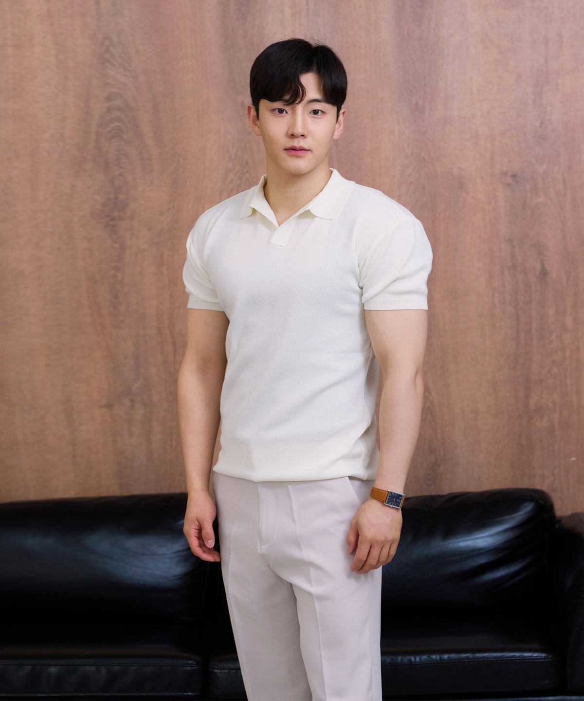 핵쿨남(HECKCOOLNAM) 어깨넓어보이는 아이스쿨링 남자 머슬핏 카라 반팔 니트 티셔츠