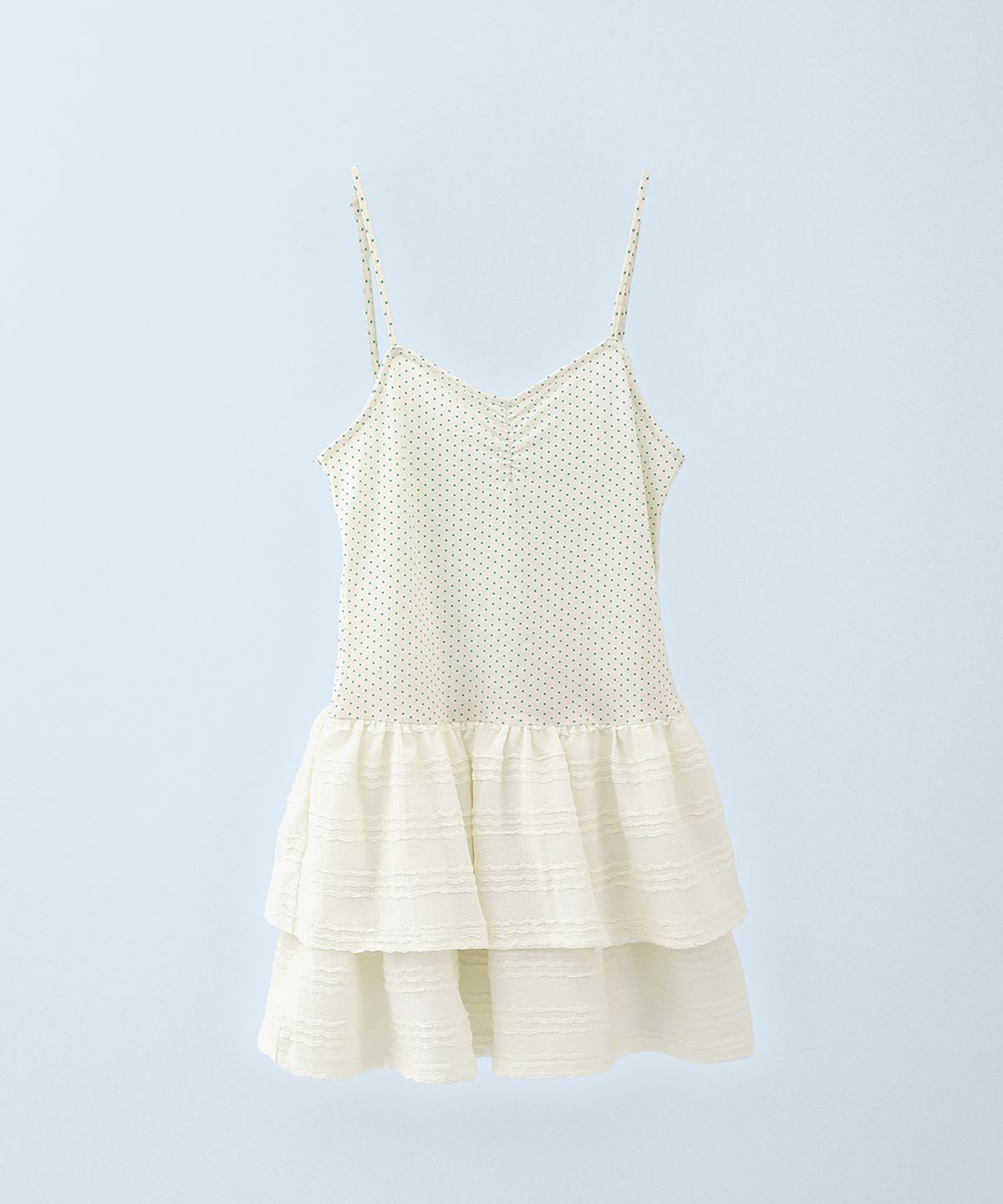 배드블루(BADBLUE) Dot Garden Dress Ivory
