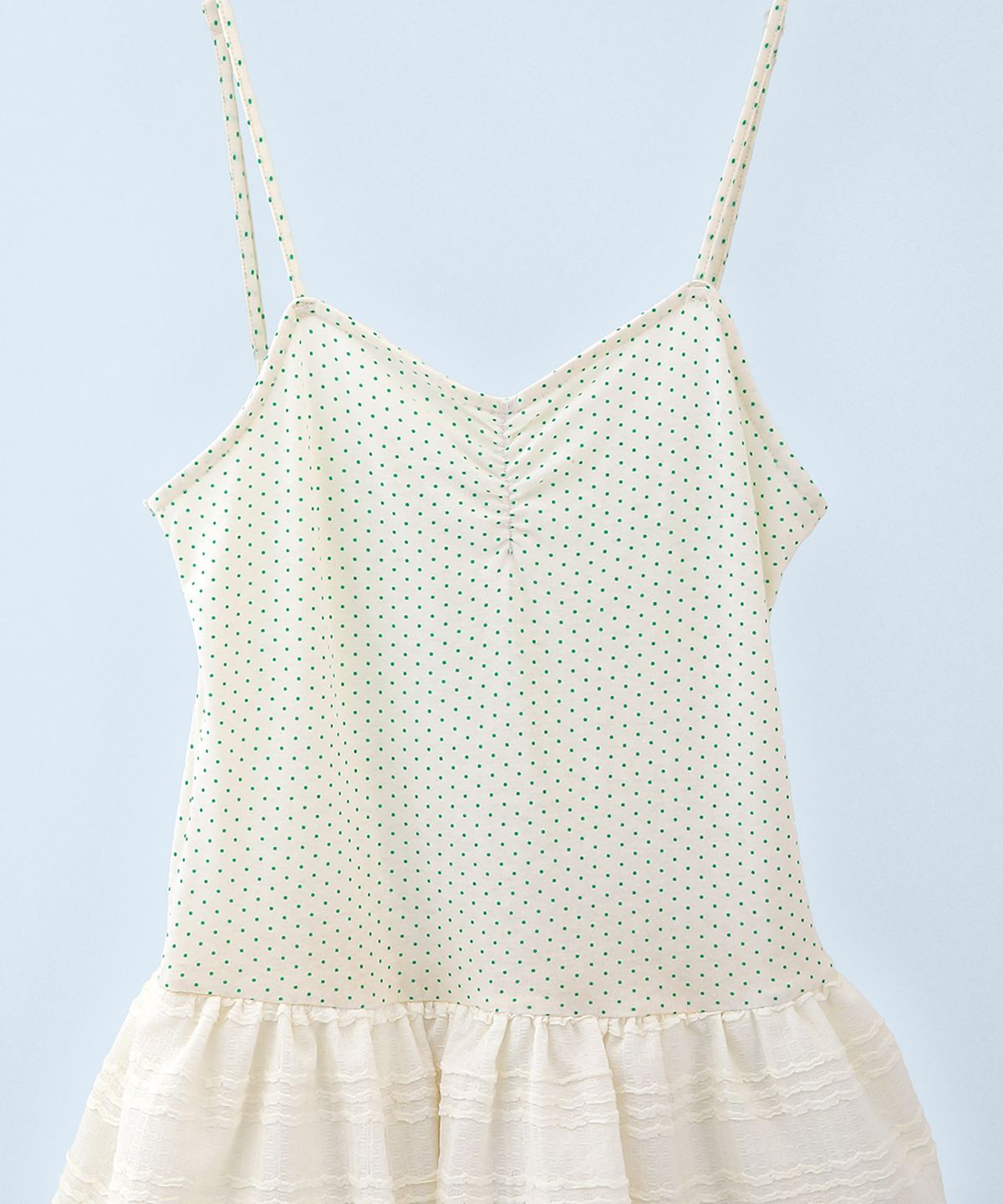 배드블루(BADBLUE) Dot Garden Dress Ivory