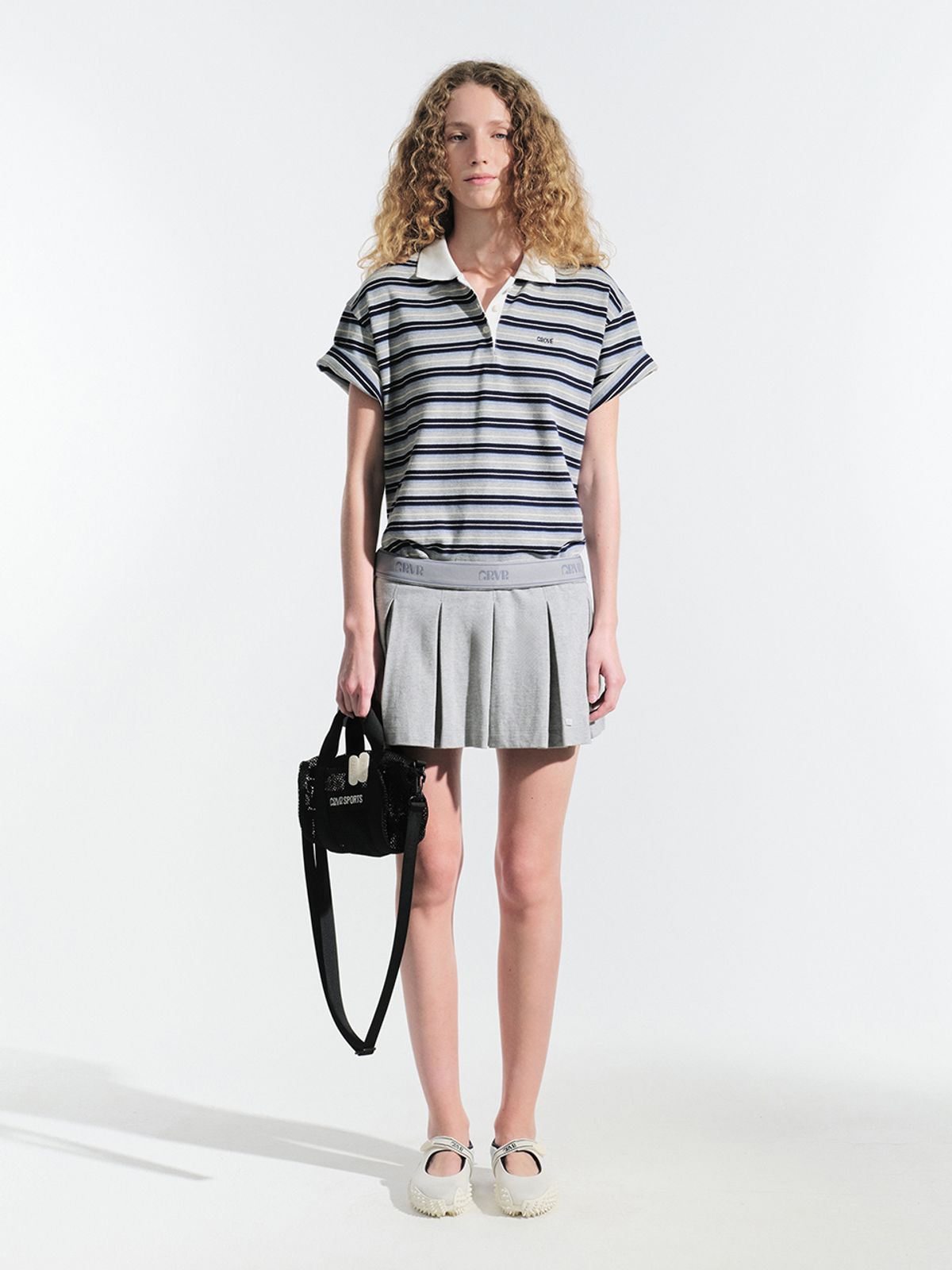 그로브(GROVE) PIA PLEATED SKIRT (GREY)