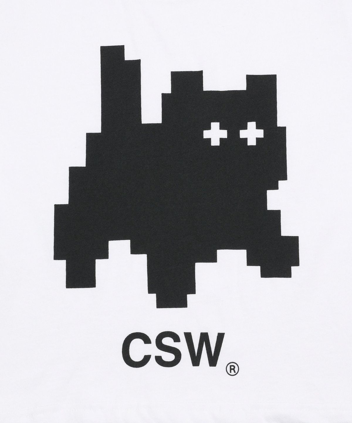캣세이브더월드(CATSAVETHEWORLD) 멜팅 시그니처 빅 로고 크롭 티 (2컬러)