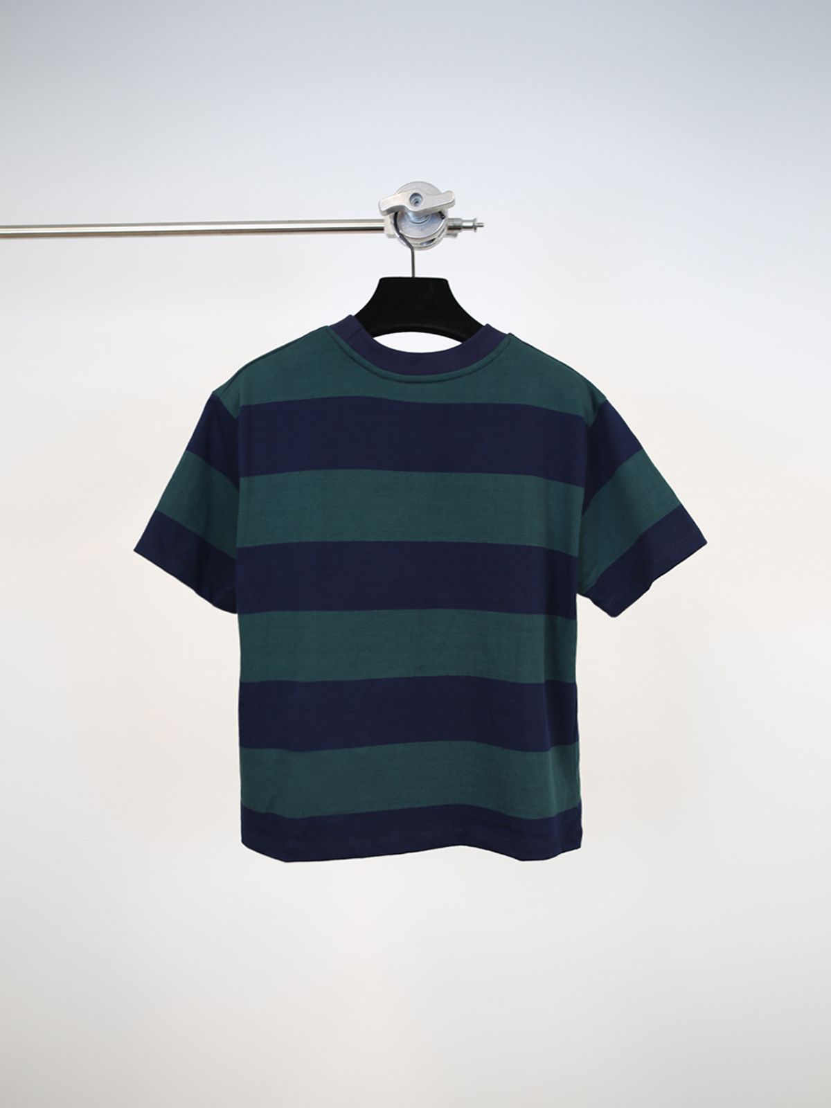 고저(GOZER) WANG STRIPE HALF T-SHIRT_GREEN