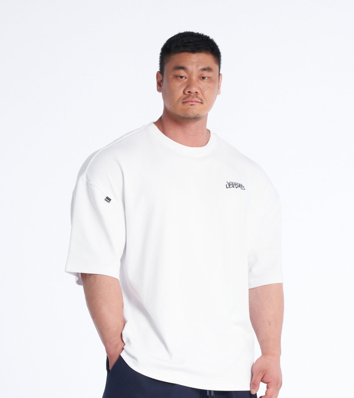 웨이든(WAYDN) 스킵 레그 데이 숏 슬리브 화이트
