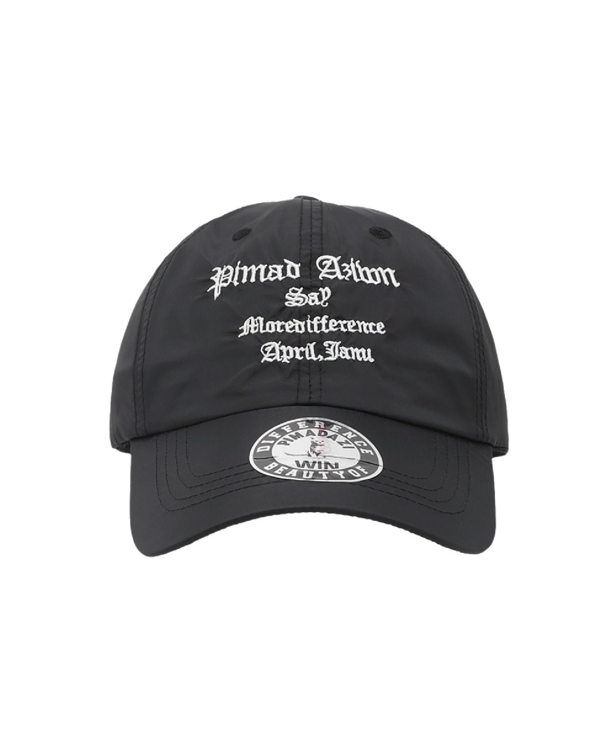 피마다지윈(PIMADAZIWIN) Nylon Logo Ballcap_[Black]