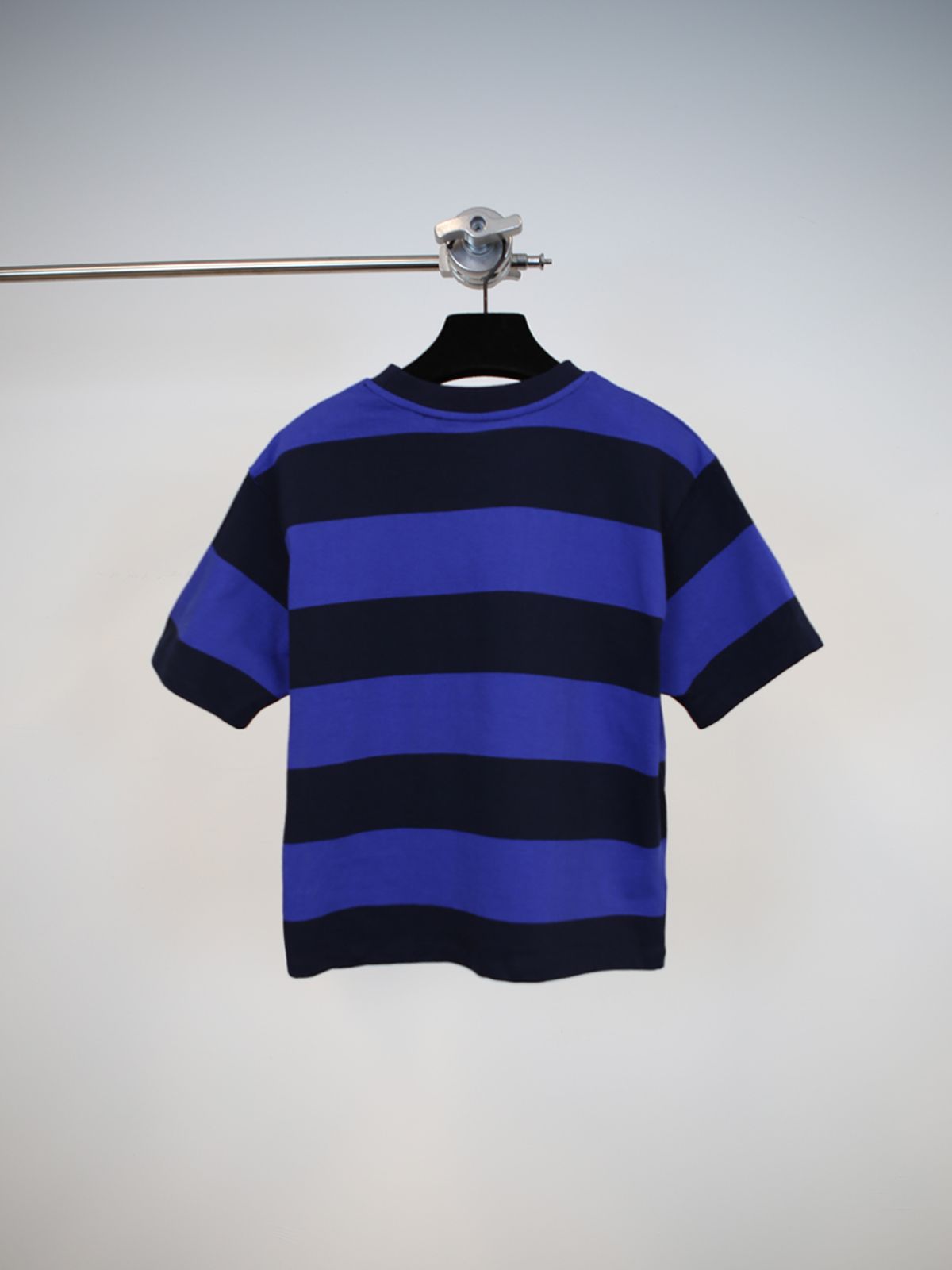 고저(GOZER) WANG STRIPE HALF T-SHIRT_BLUE