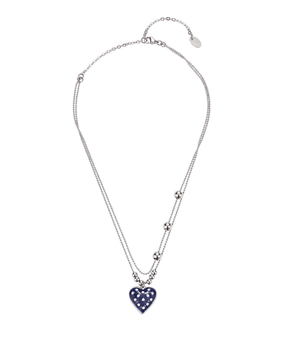 엔프프(NFF) dot heart necklace-navy