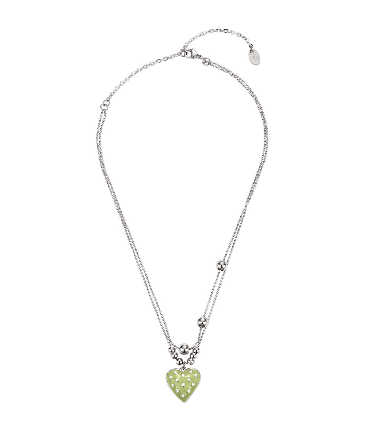 엔프프(NFF) dot heart necklace-olive
