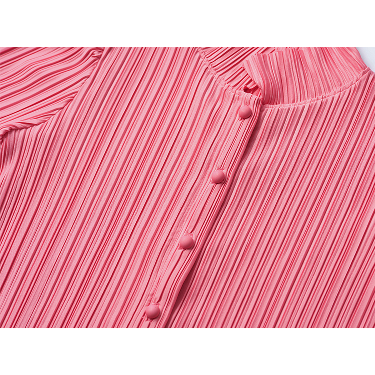 라메종드도도(LA MAISON DE DODO) Clair Summer Blouse in Pleats (Watermelon Pink)_여아용 플리츠 블라우스