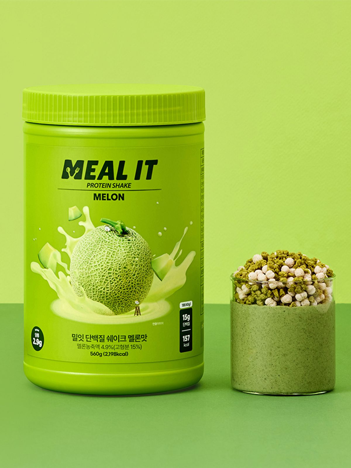 밀잇(MEAL IT) [2통] 식단관리 단백질 쉐이크 프로틴 560g (피스타치오, 시리얼, 미숫가루, 초콜릿, 바나나, 커피)
