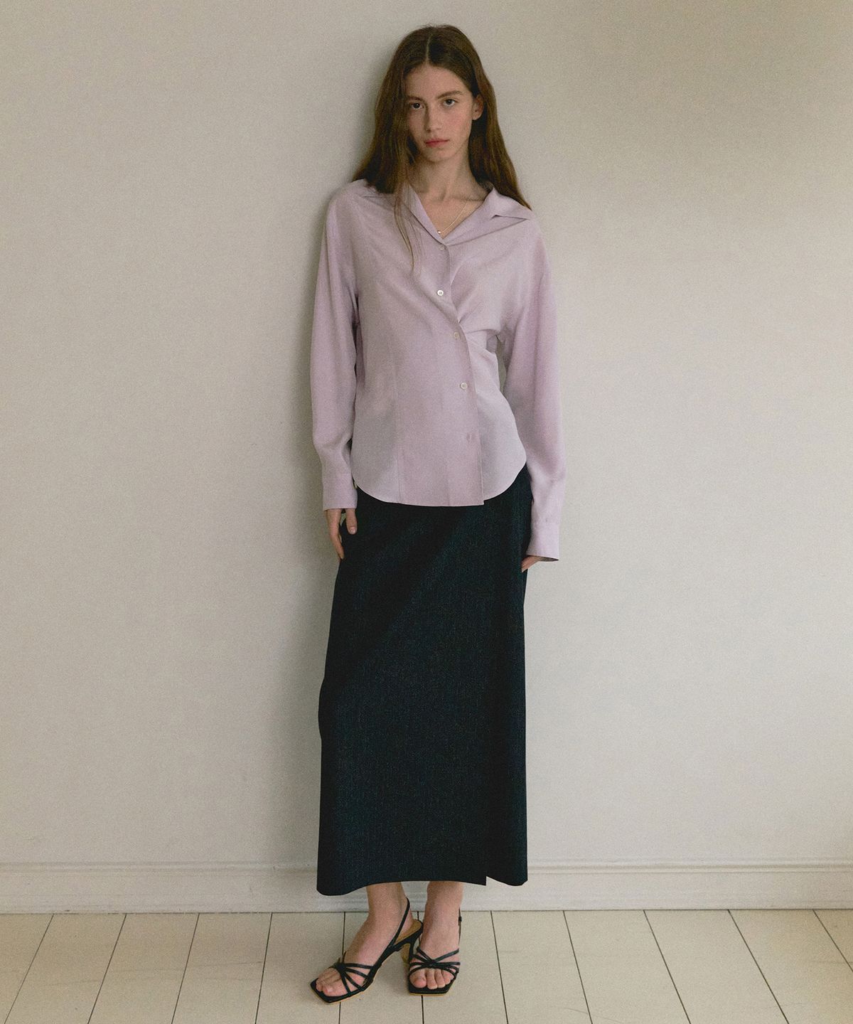 오떼뜨(OCTETTE) MODAL OPEN WRAP-SHIRTS_2COLOR