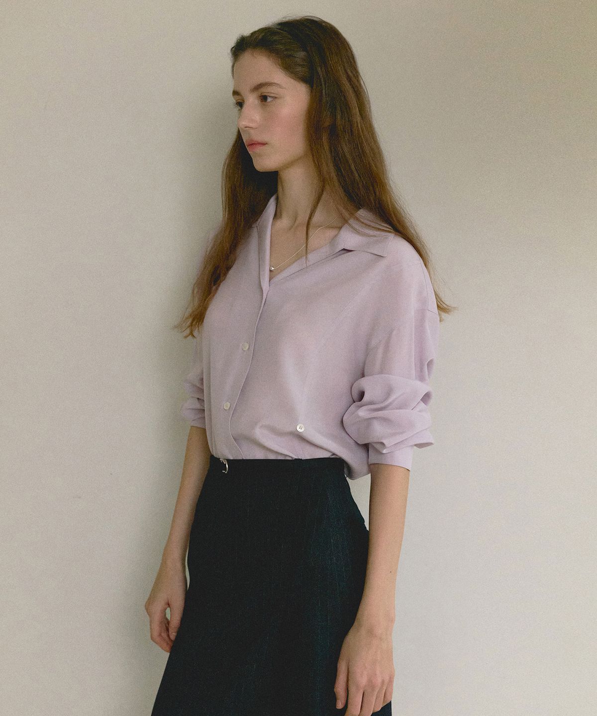오떼뜨(OCTETTE) MODAL OPEN WRAP-SHIRTS_2COLOR