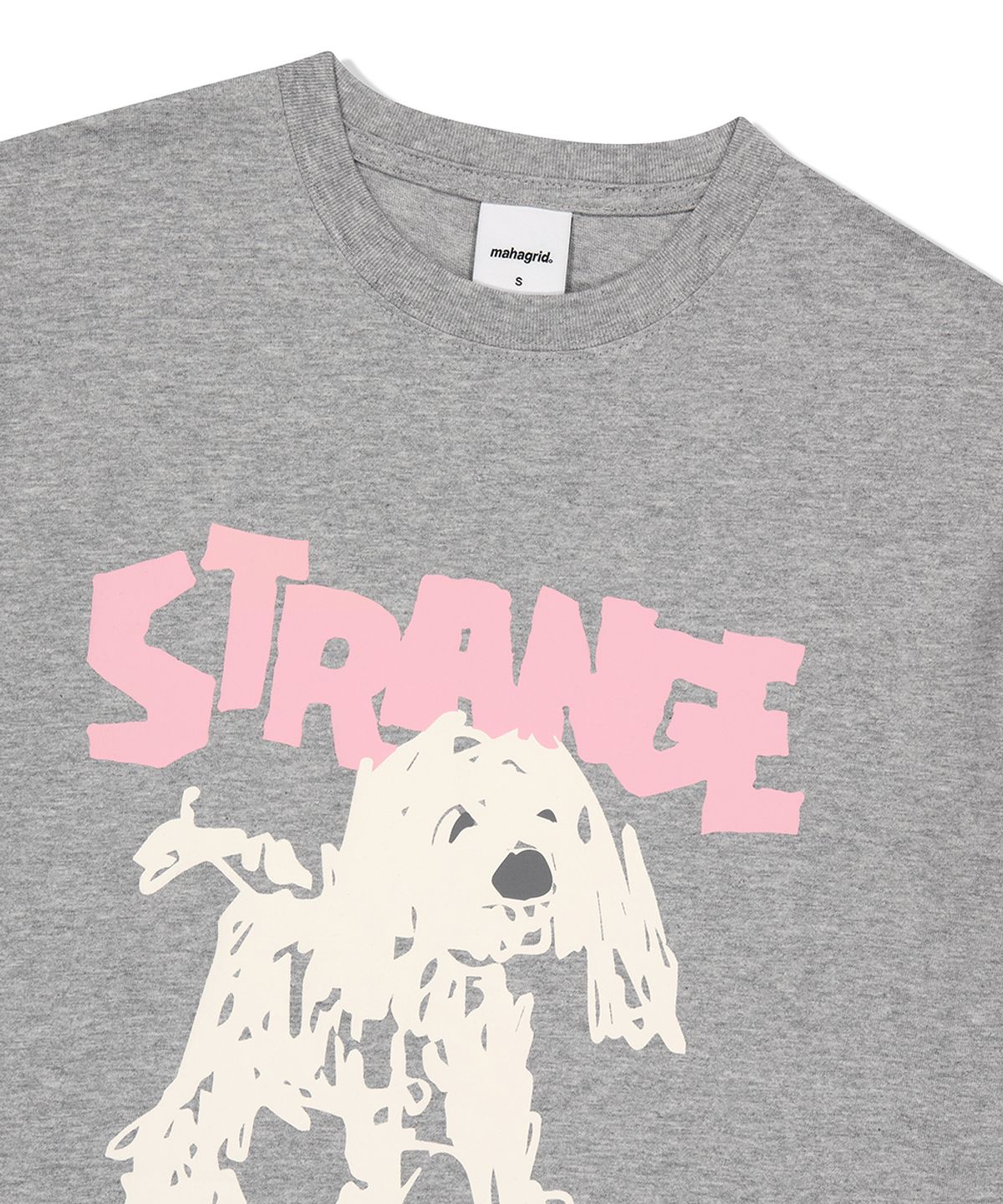 마하그리드(MAHAGRID) STRANGE PUPPY TEE GREY(MG2FMMT506A)