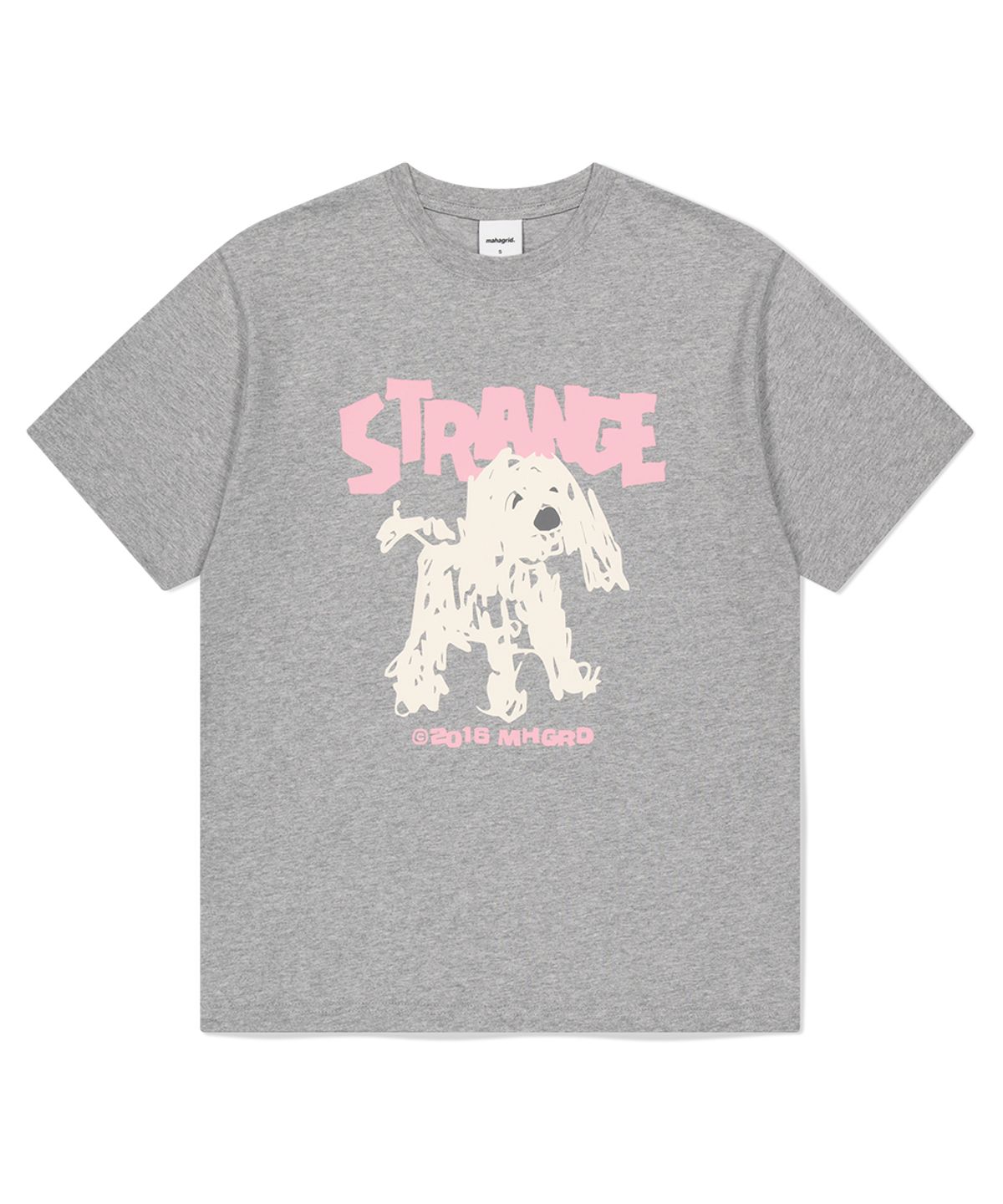 마하그리드(MAHAGRID) STRANGE PUPPY TEE GREY(MG2FMMT506A)