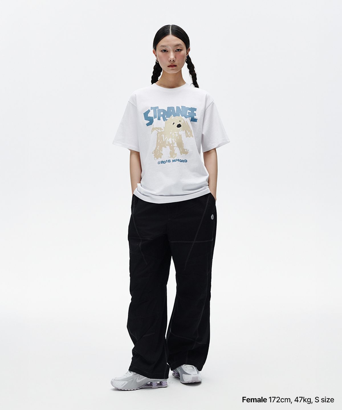 마하그리드(MAHAGRID) STRANGE PUPPY TEE BLACK(MG2FMMT506A)