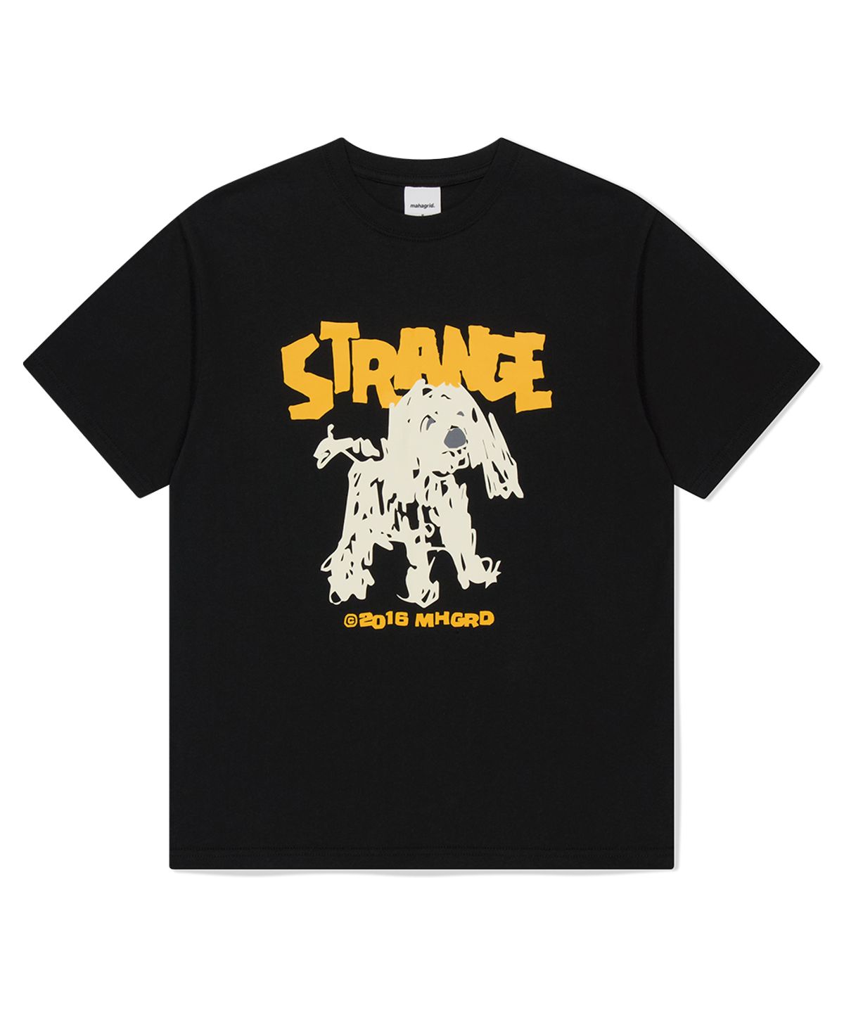 마하그리드(MAHAGRID) STRANGE PUPPY TEE BLACK(MG2FMMT506A)