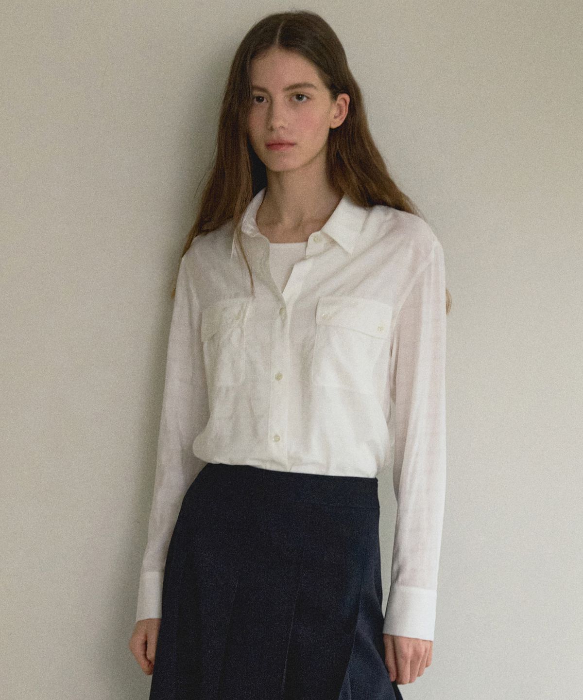 오떼뜨(OCTETTE) SILKY CHECK SHIRTS_2COLOR