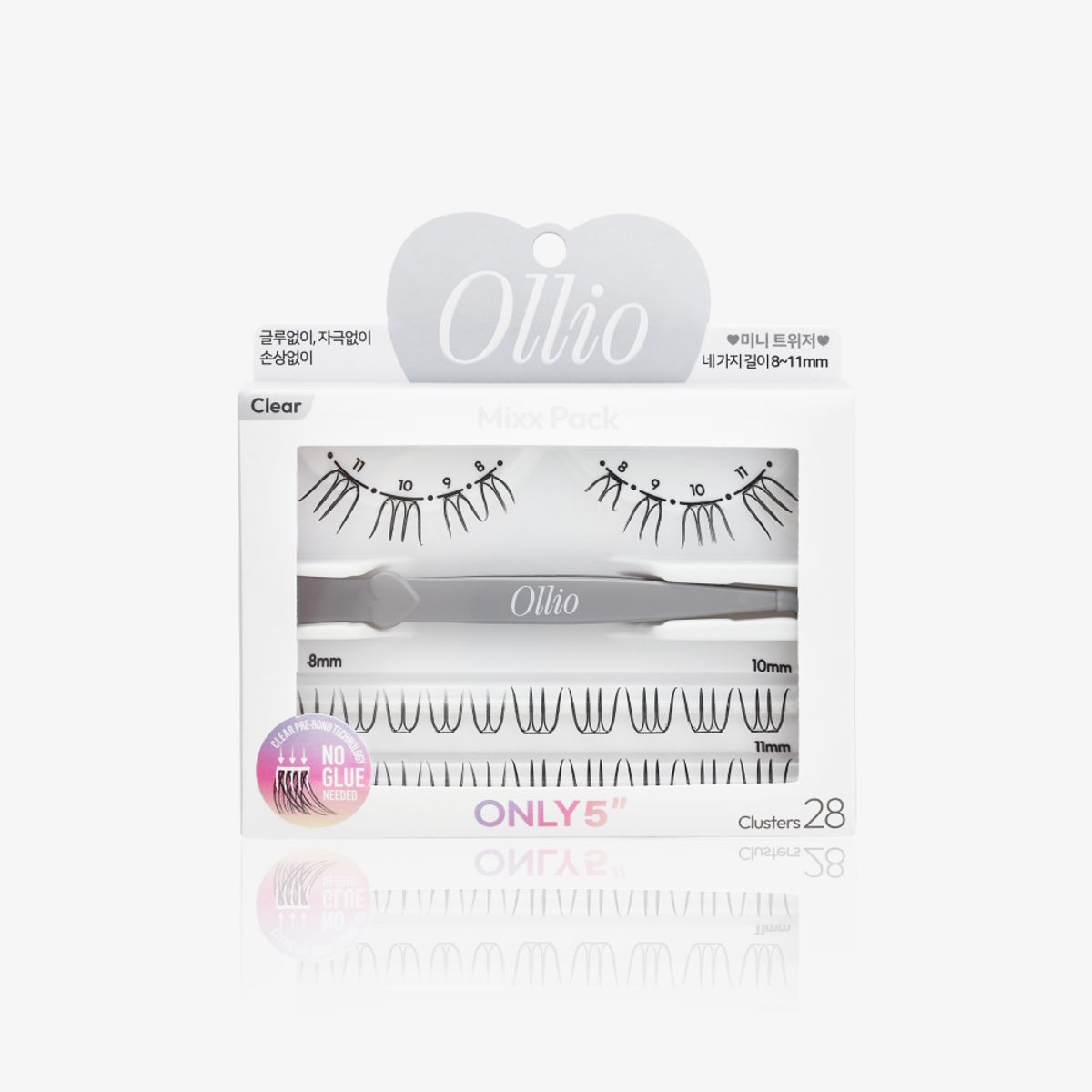 올리오(OLLIO) 노글루 속눈썹 믹스팩 (5종 택1)
