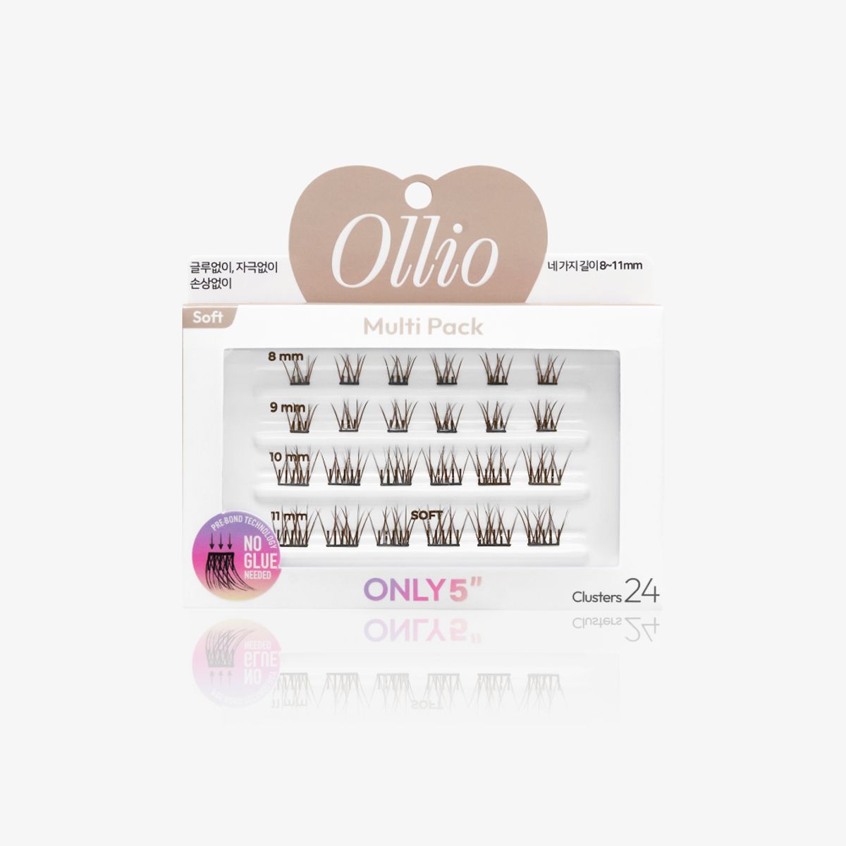 올리오(OLLIO) 노글루 속눈썹 멀티팩 (5종 택1)
