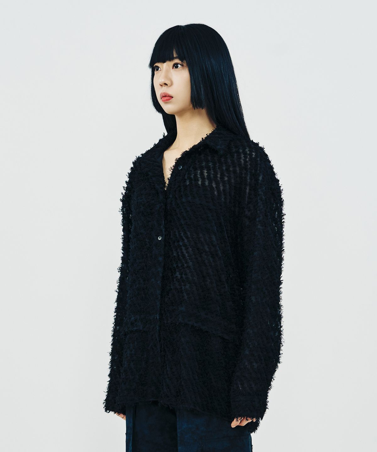 페노메논시퍼(PHENOMENON SEEPER) TASSEL FLY SHIRT_BK