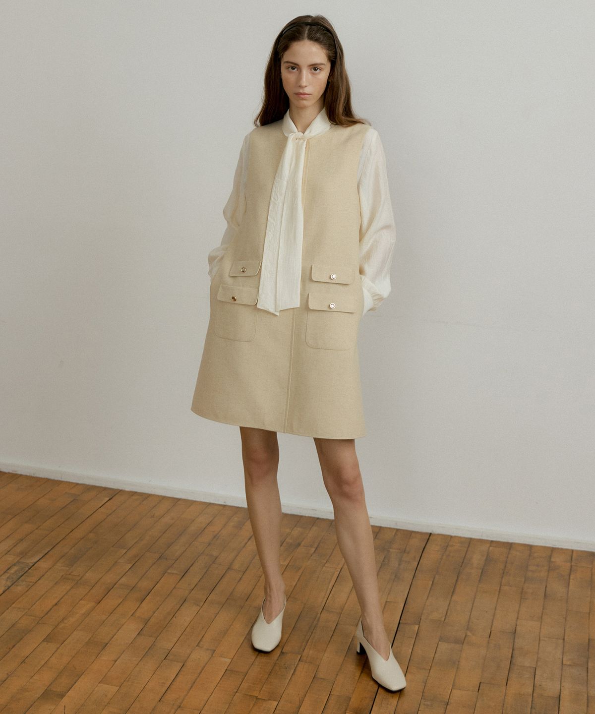 오떼뜨(OCTETTE) BUTTON UP CLASSIC OPS_2COLOR