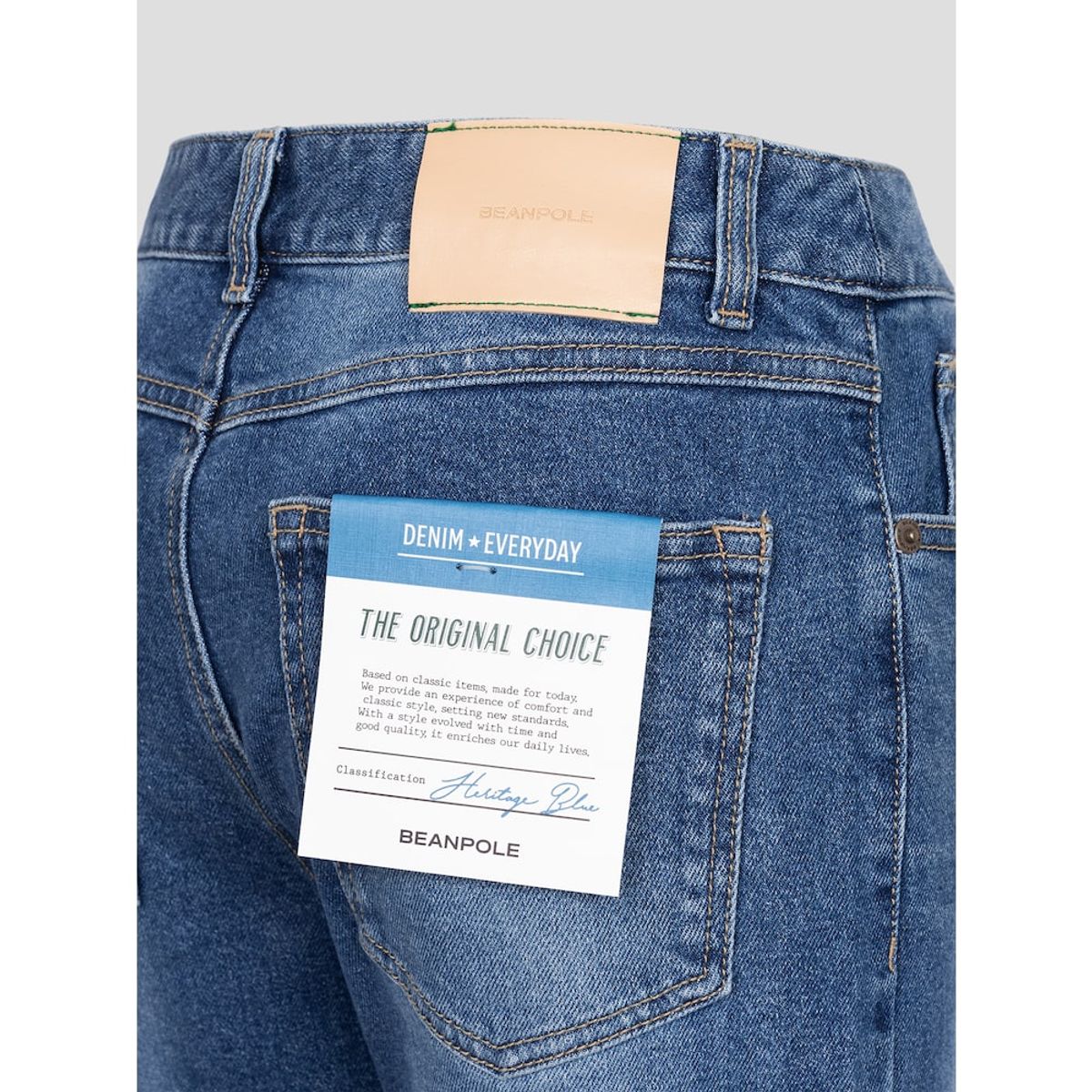 빈폴 레이디스(BEANPOLE LADIES) [Essential] 스트레이트 데님  블루 (BF5721E11P)