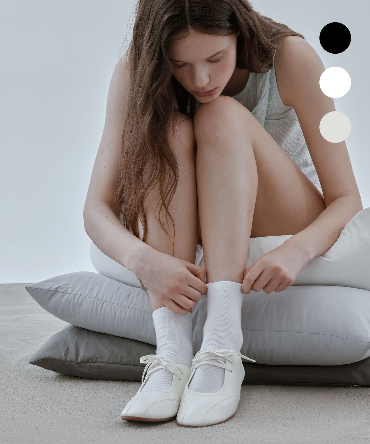 누아트 스튜디오(NUART STUDIO) [5pack] 코시모 미들 삭스_블랙/화이트/코튼화이트