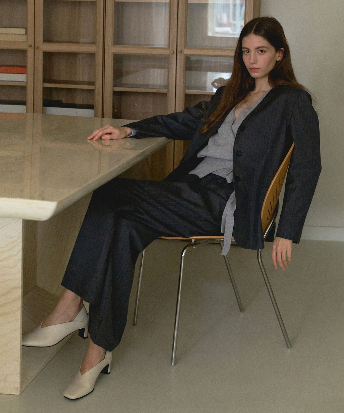 오떼뜨(OCTETTE) STRIPE BANDING PANTS_2COLOR