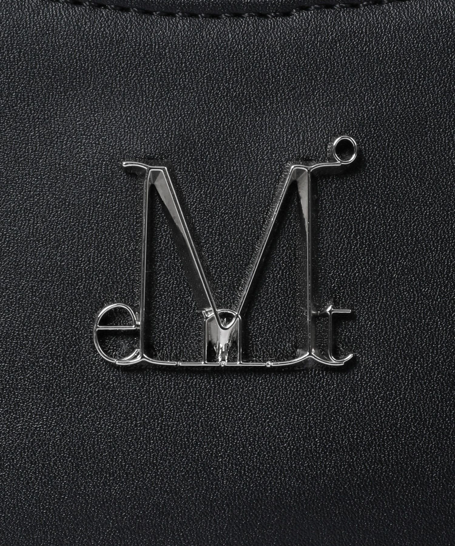 MUSINSA | MUCENT Terin Metal Logo Leather Hobo Bag Unisex