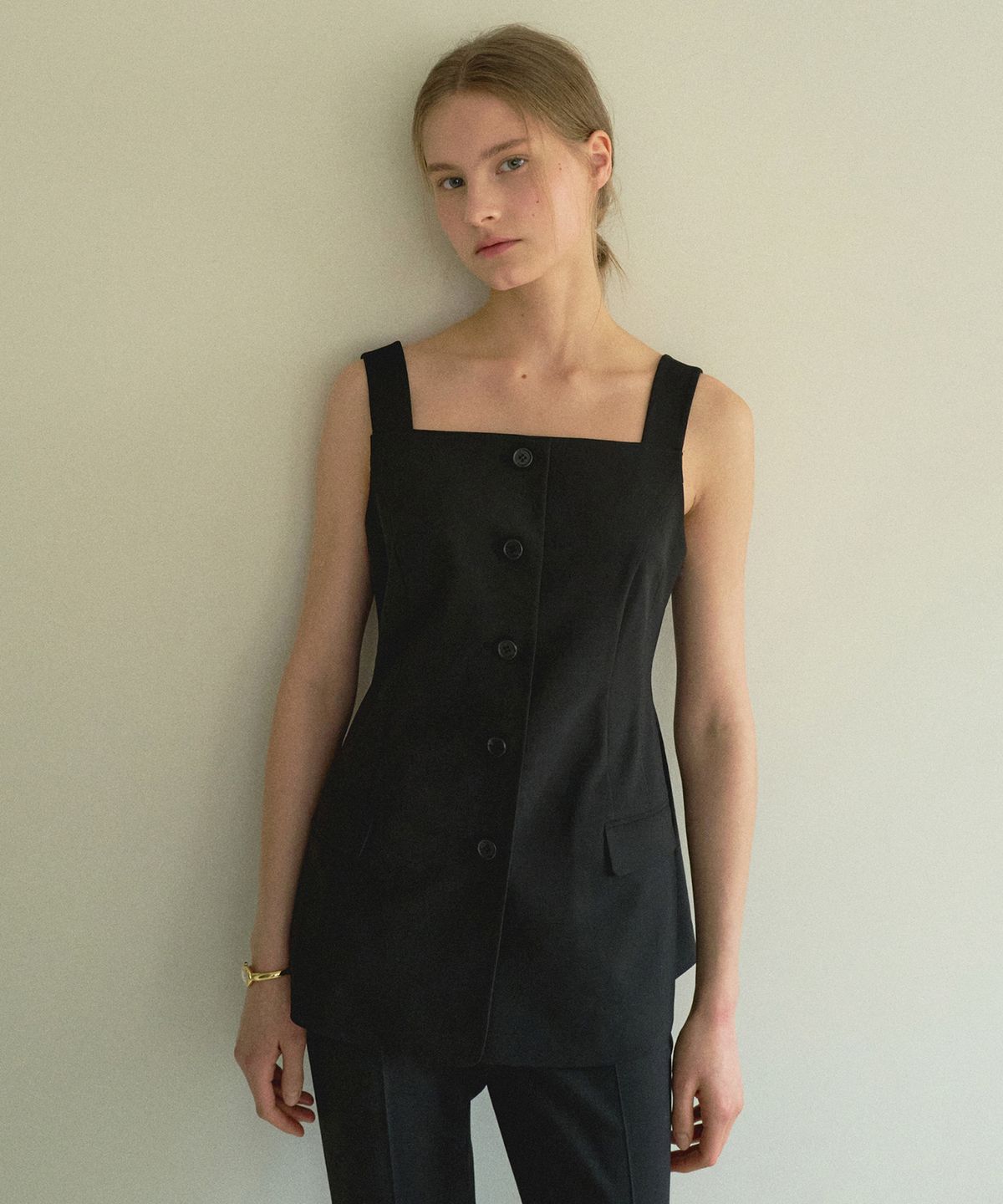 오떼뜨(OCTETTE) BUSTIER JACKET-BLACK