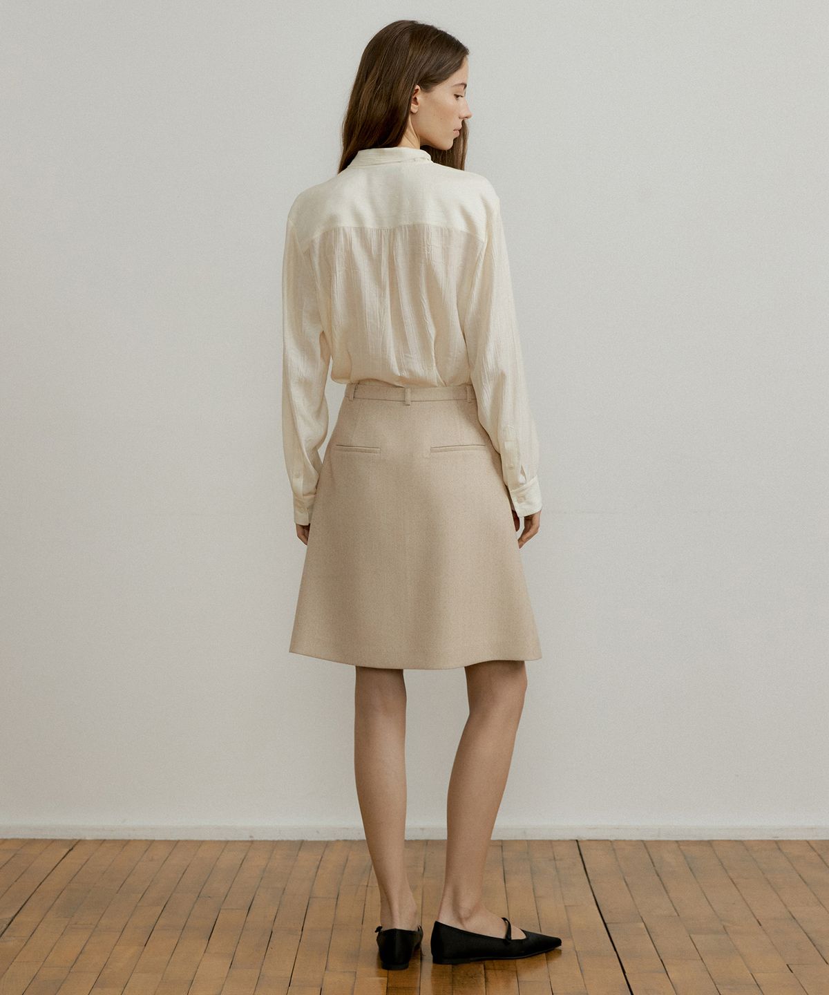 오떼뜨(OCTETTE) HERRINGBONE TWEED SK_2COLOR