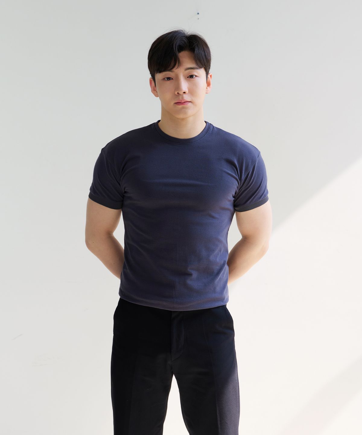 핵쿨남(HECKCOOLNAM) 어깨넓어보이는 밴딩버전 남자 머슬핏 반팔 무지 티셔츠