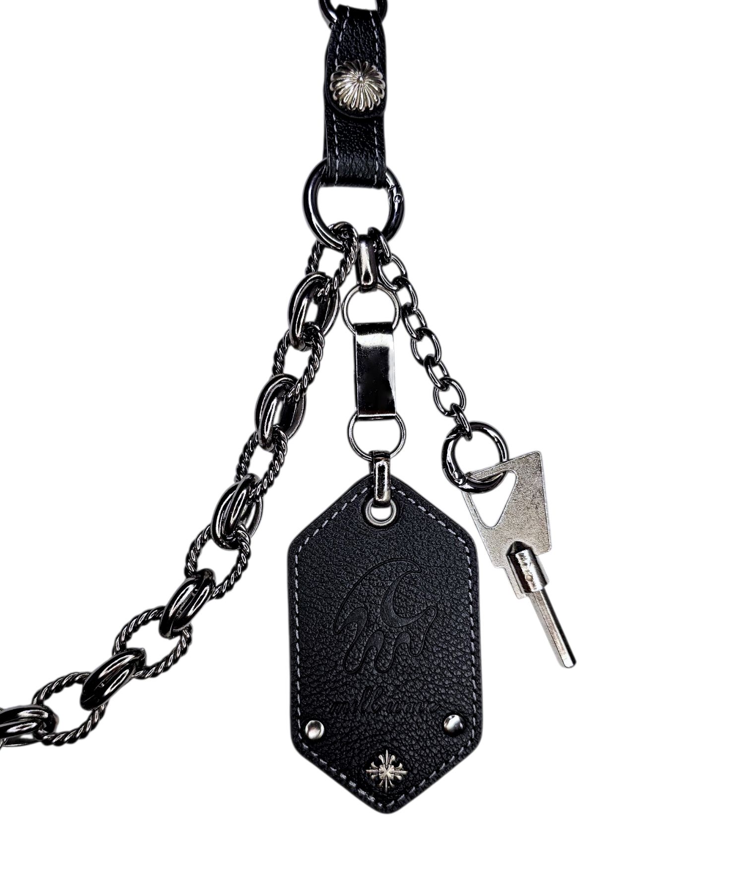 MUSINSA公式 | MILK WAVE Evillink Chain Keyring (Leather Tag