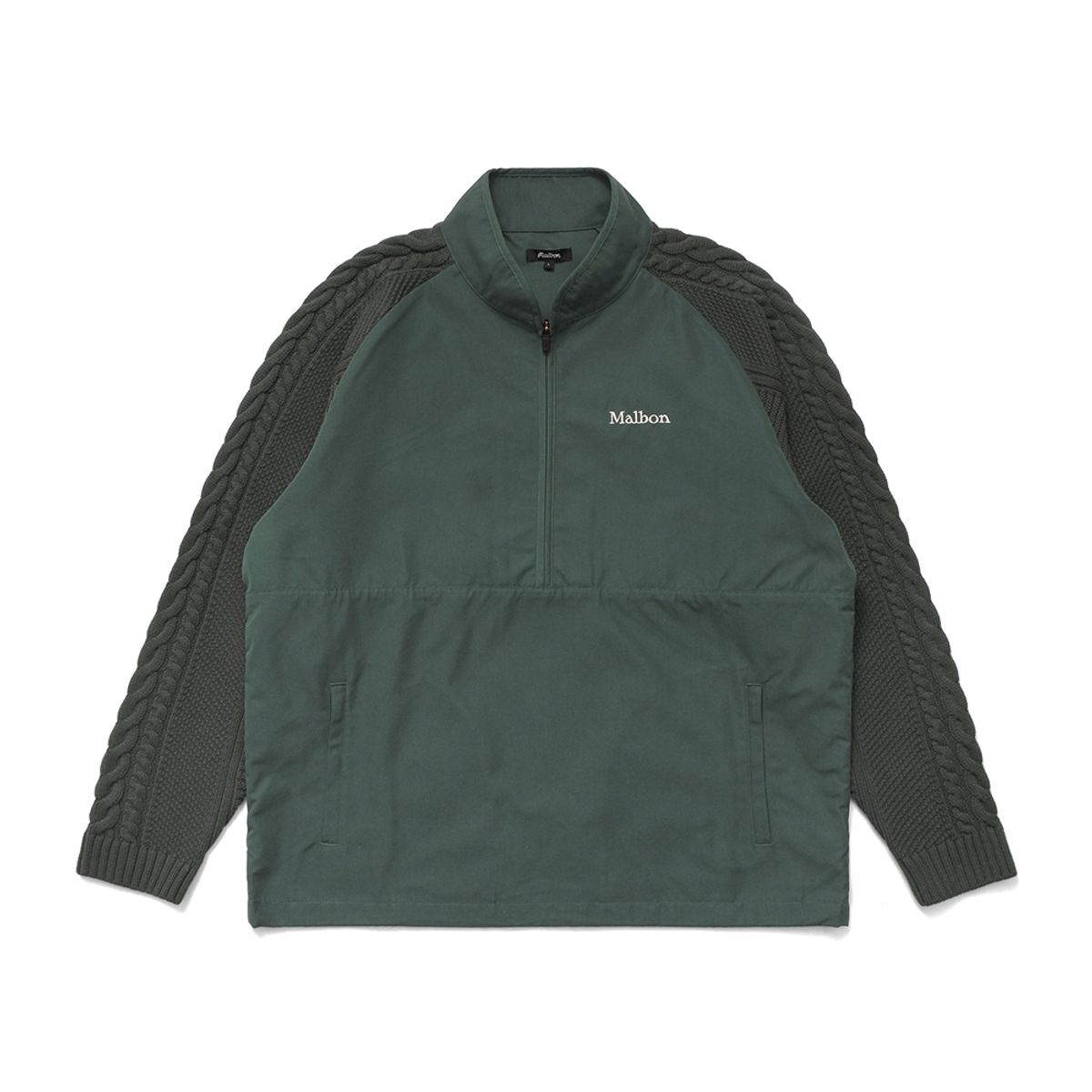 말본 골프(MALBON GOLF) [OUTDOORS CLUB] 레밍턴 하이브리드 하프집 티셔츠 GREEN (MAN)