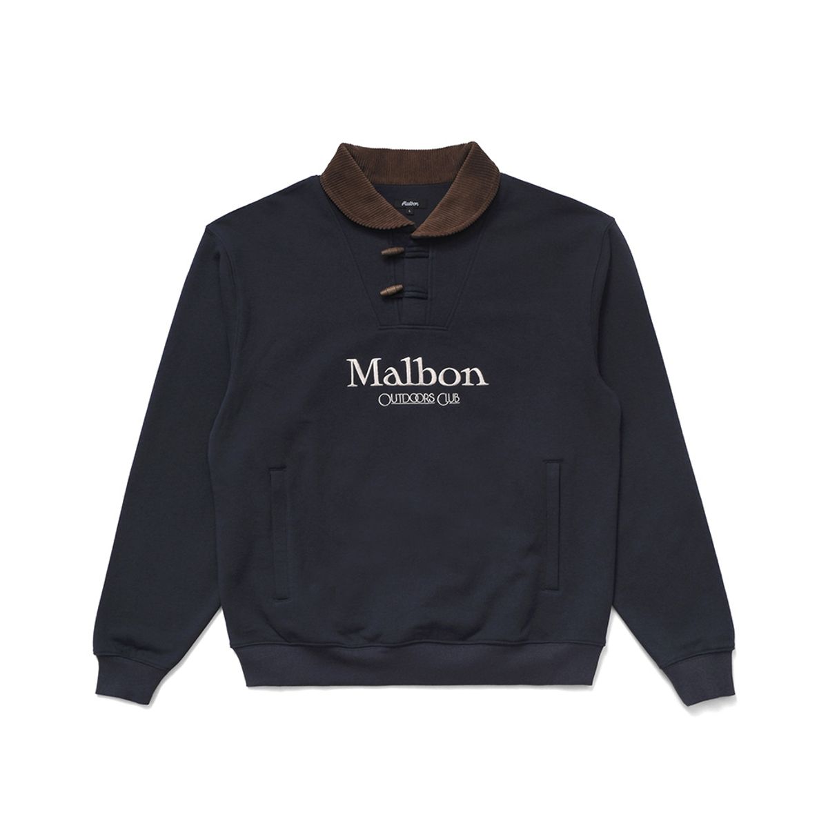 말본 골프(MALBON GOLF) [OUTDOORS CLUB] 플린트 숄 크루넥 티셔츠 NAVY (MAN)