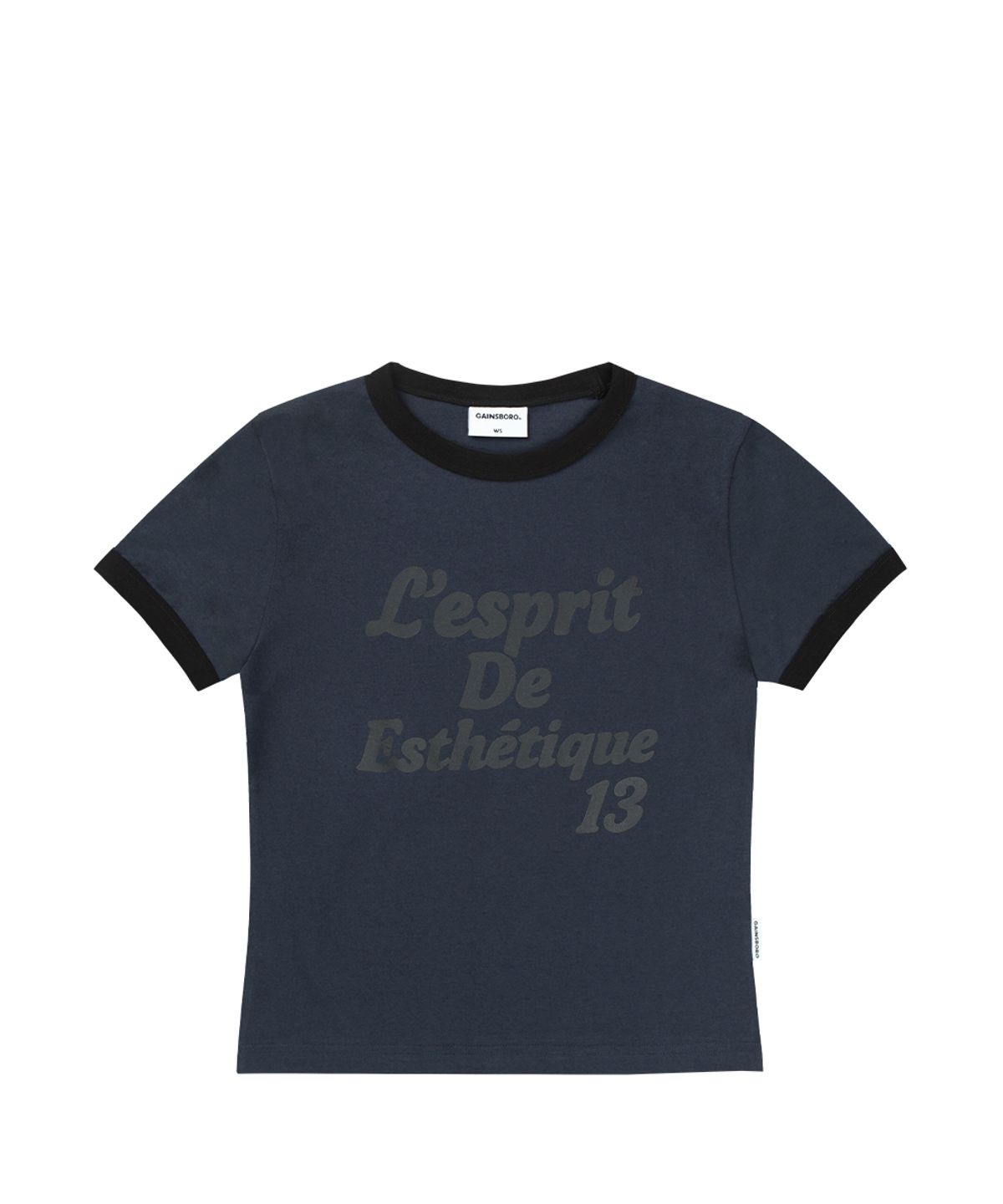 게인스보로(GAINSBORO) L’esprit 링거 티셔츠(세미크롭) 3COLOR