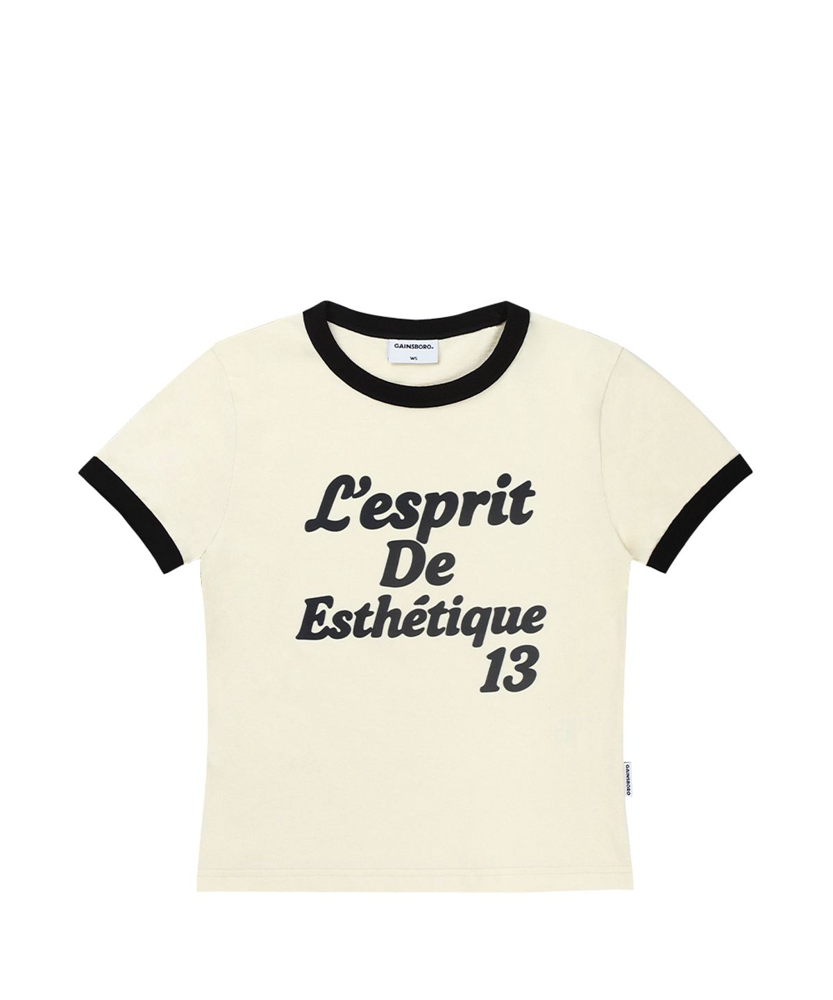 게인스보로(GAINSBORO) L’esprit 링거 티셔츠(세미크롭) 3COLOR