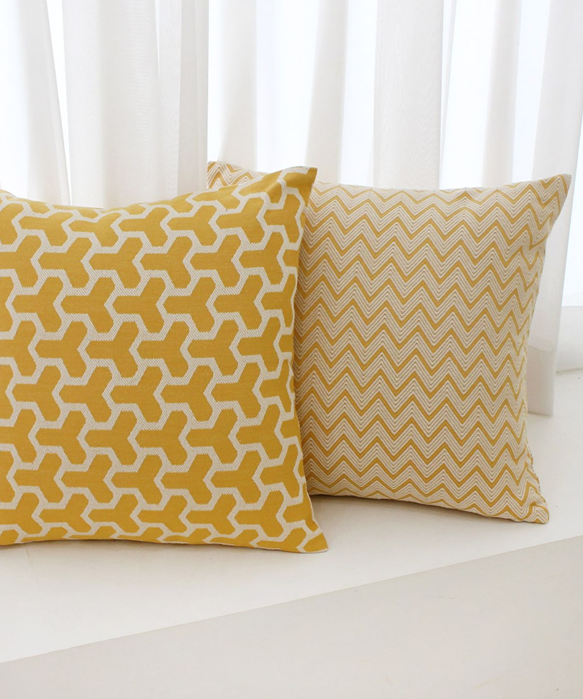 샤이닝홈(SHININGHOME) 러프 소파 쿠션커버 45x45 레몬제스트