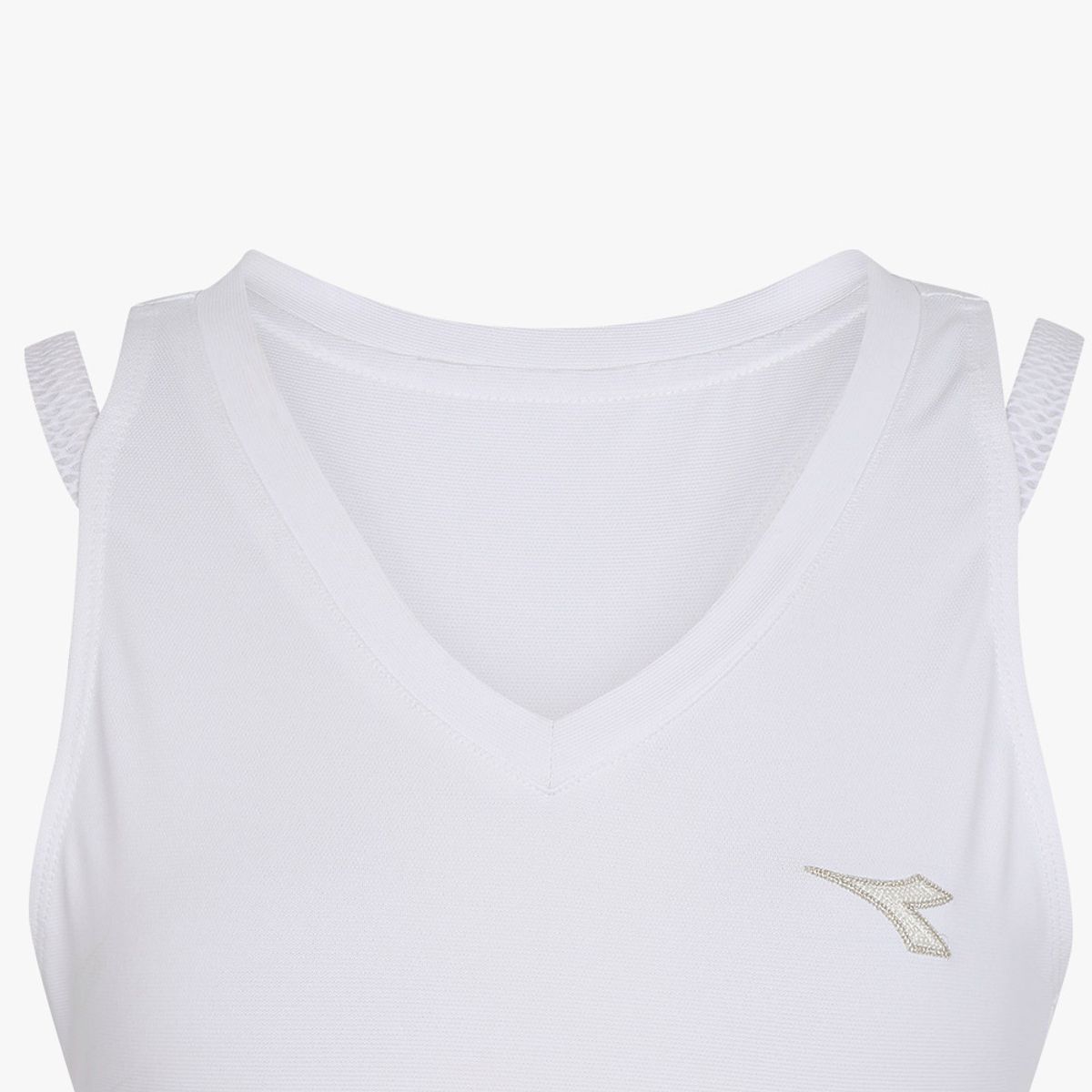 디아도라(diadora) 크로스코트 브이넥 퍼포먼스 원피스 WHITE