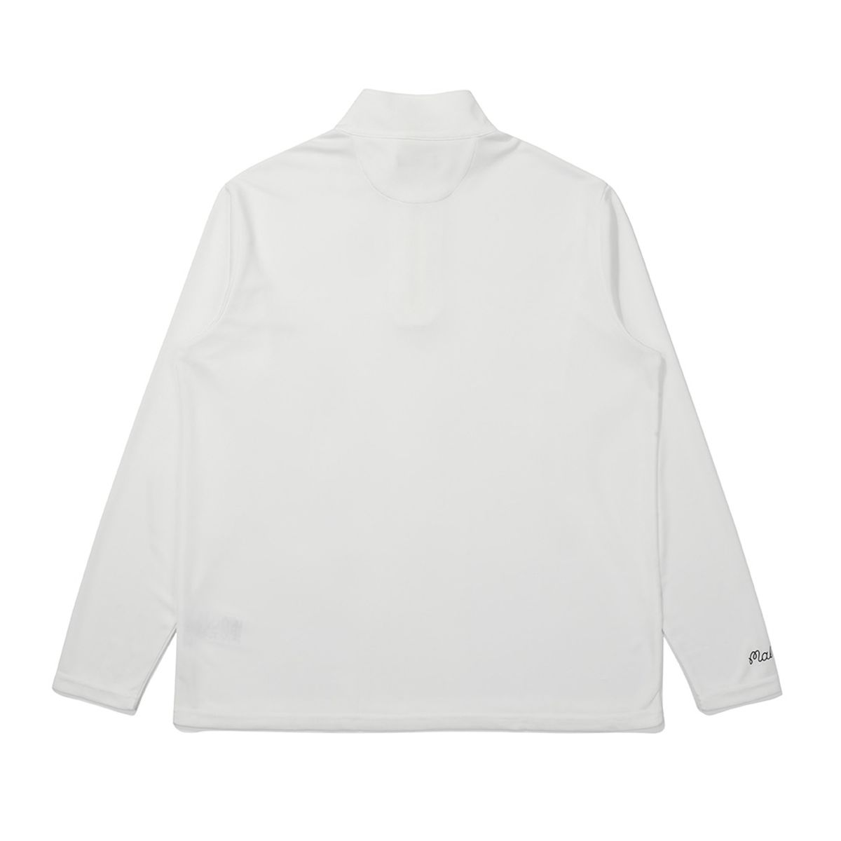 말본 골프(MALBON GOLF) [EVERGREEN] 퍼포먼스 하프 집업 티셔츠 WHITE (MAN)